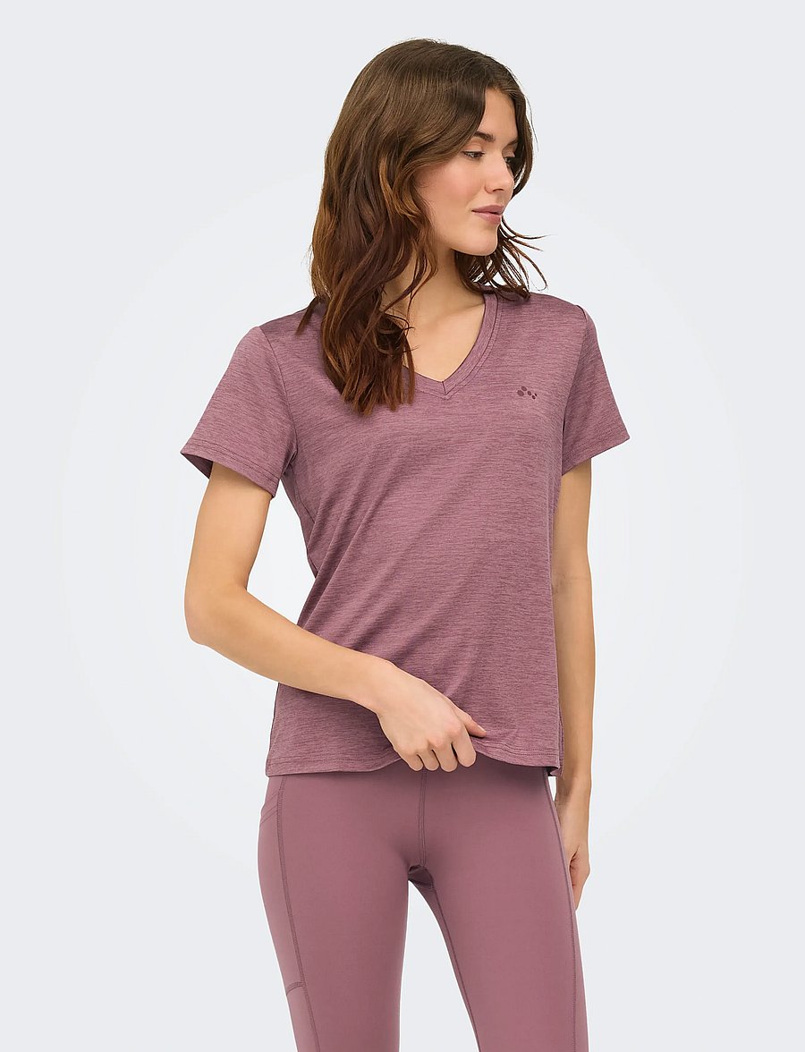Only Play - ONPCORE VN SS REG TEE NOOS - t-shirts - rose brown - 0