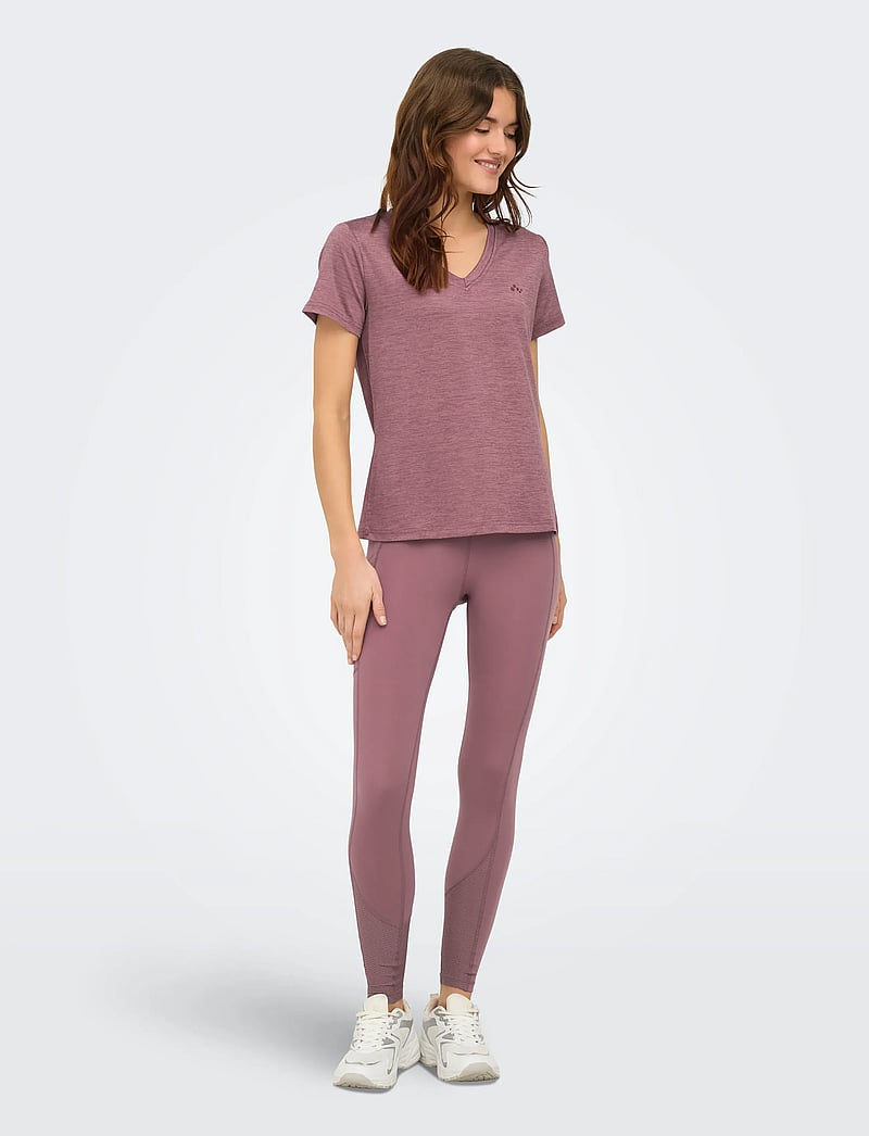Only Play - ONPCORE VN SS REG TEE NOOS - t-shirts - rose brown - 4