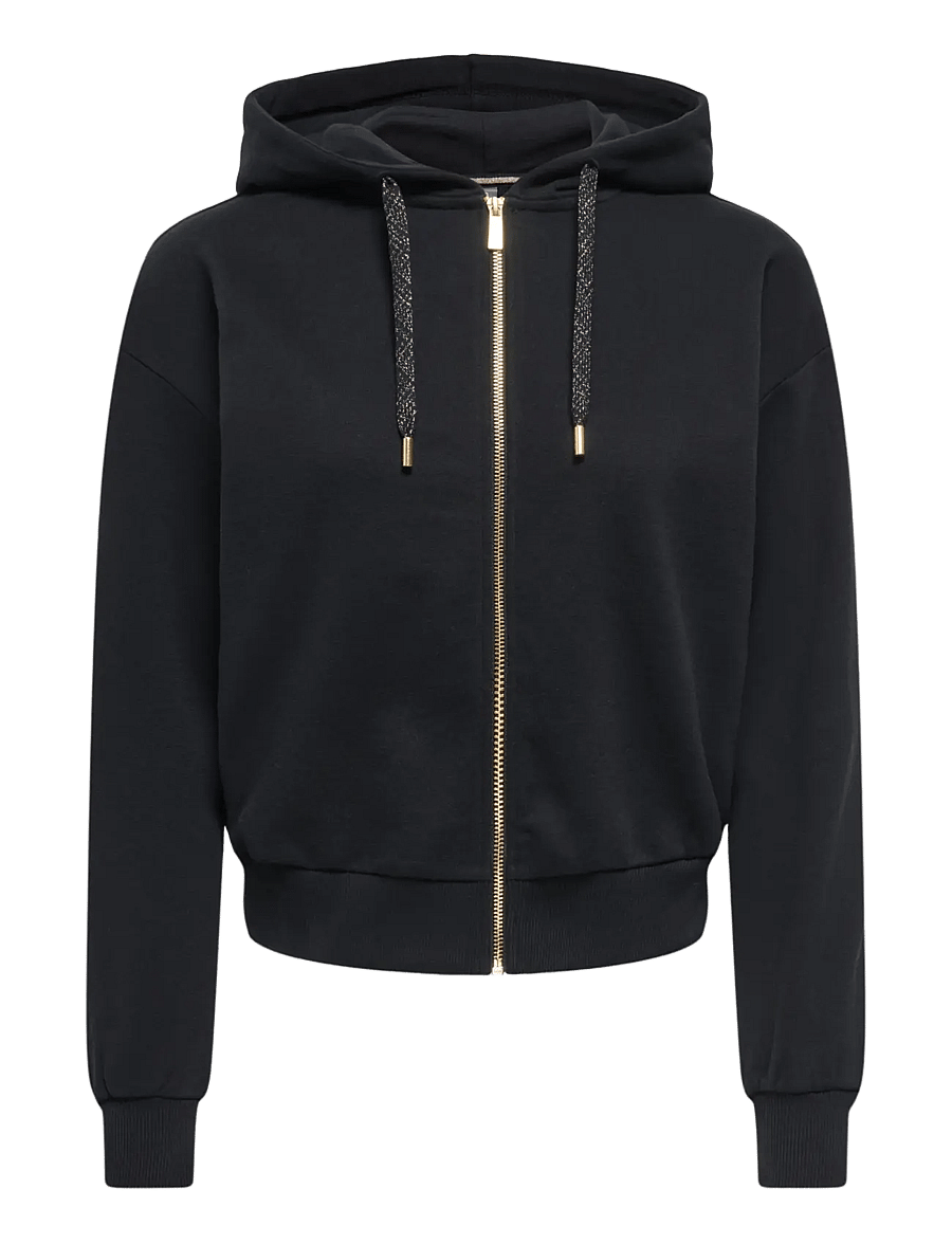 Only Play - ONPPENNY HOOD LS SHORT BRUSH ZIP SWT - black - 0