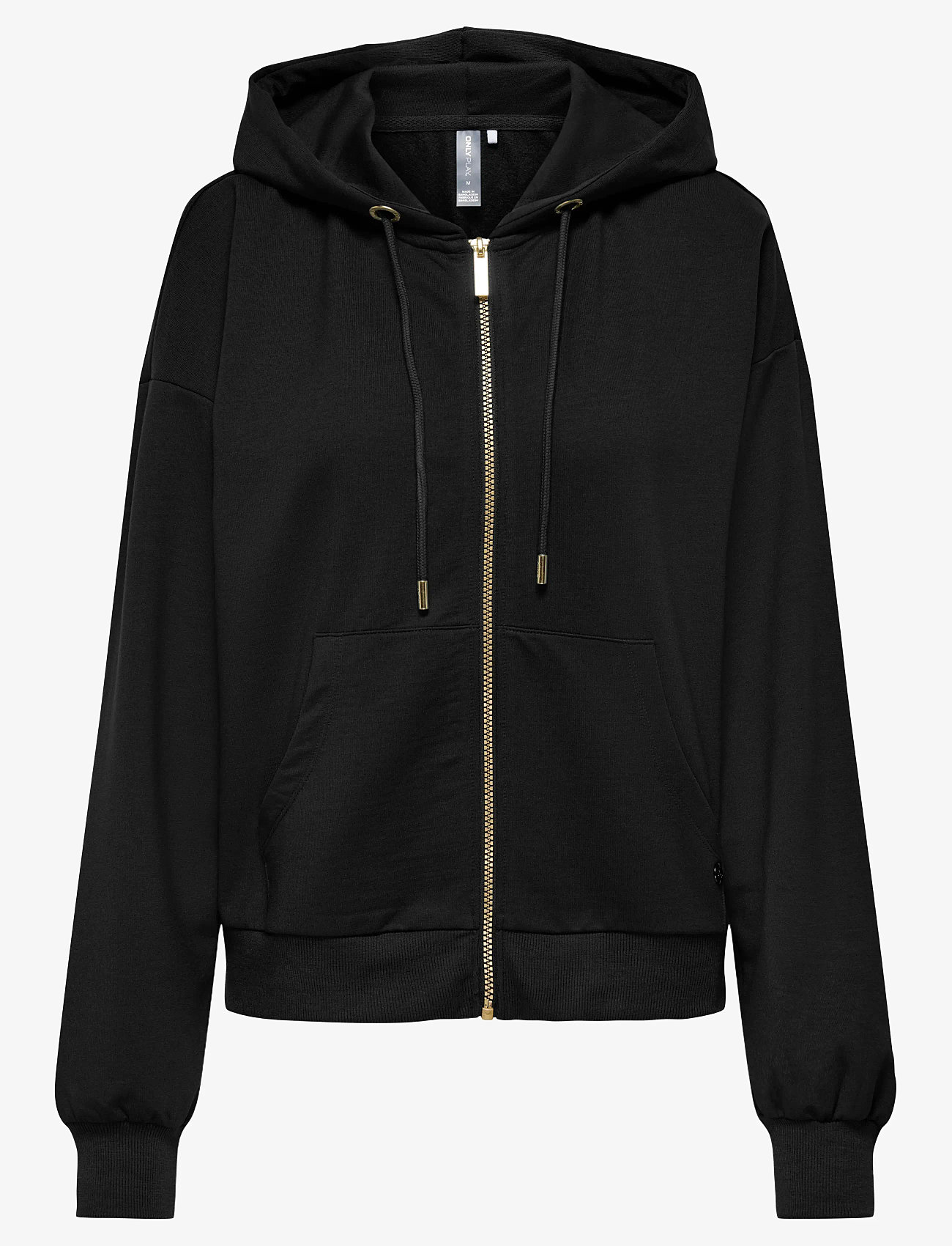 Only Play - ONPFEY HOOD FZ LS REG BRUSH SWT - huvtröjor - black - 0