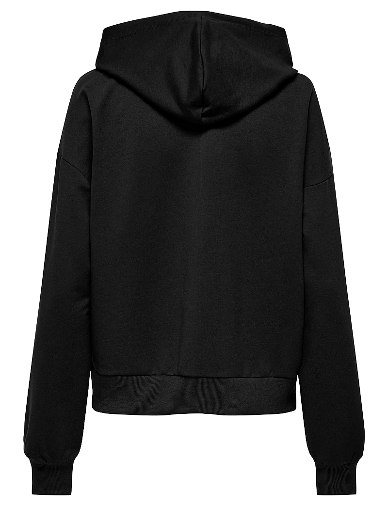 Only Play - ONPFEY HOOD FZ LS REG BRUSH SWT - huvtröjor - black - 1