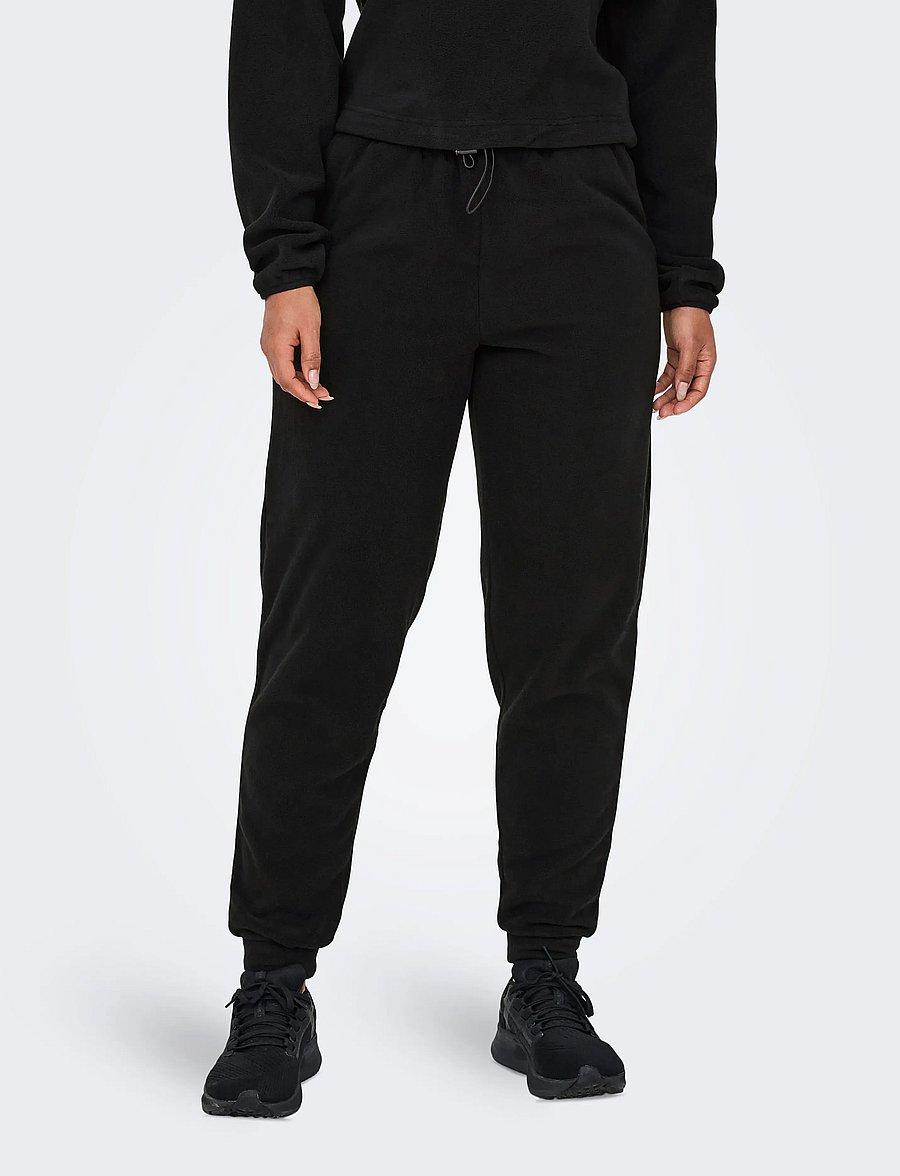 Only Play - ONPFLEE HW REG FLEECE SWT CUFF PNT - black - 0