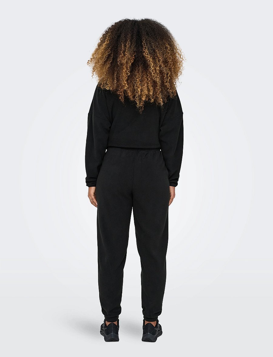 Only Play - ONPFLEE HW REG FLEECE SWT CUFF PNT - black - 3