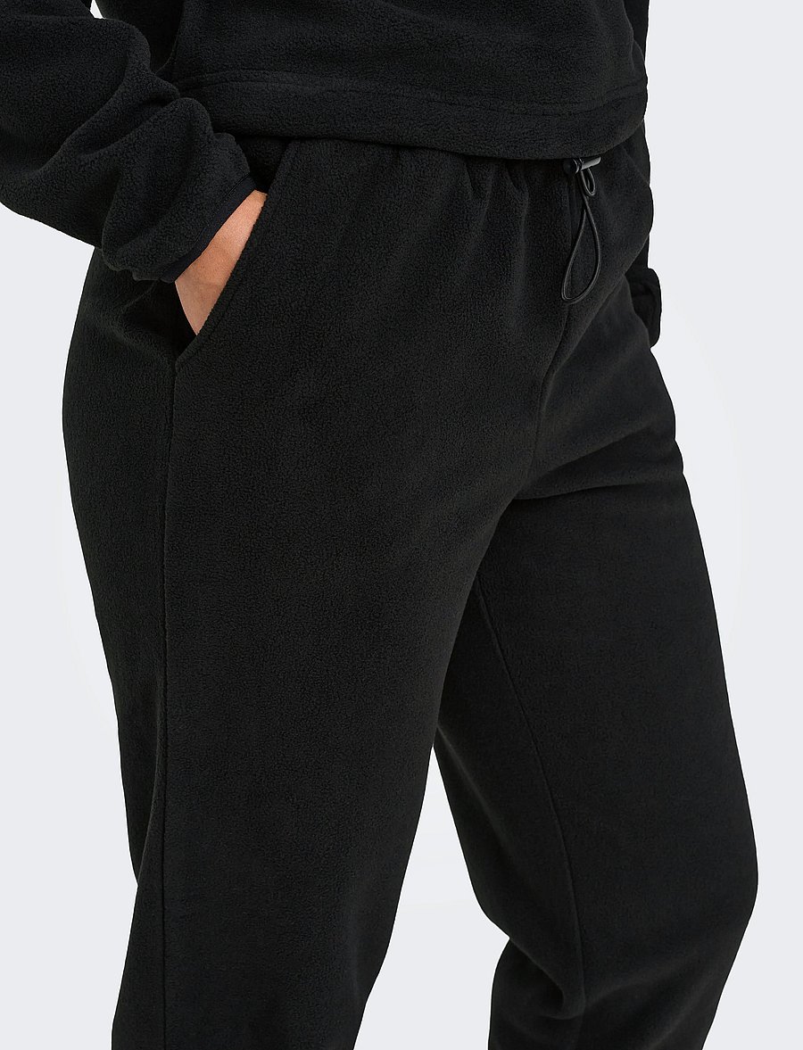 Only Play - ONPFLEE HW REG FLEECE SWT CUFF PNT - black - 4