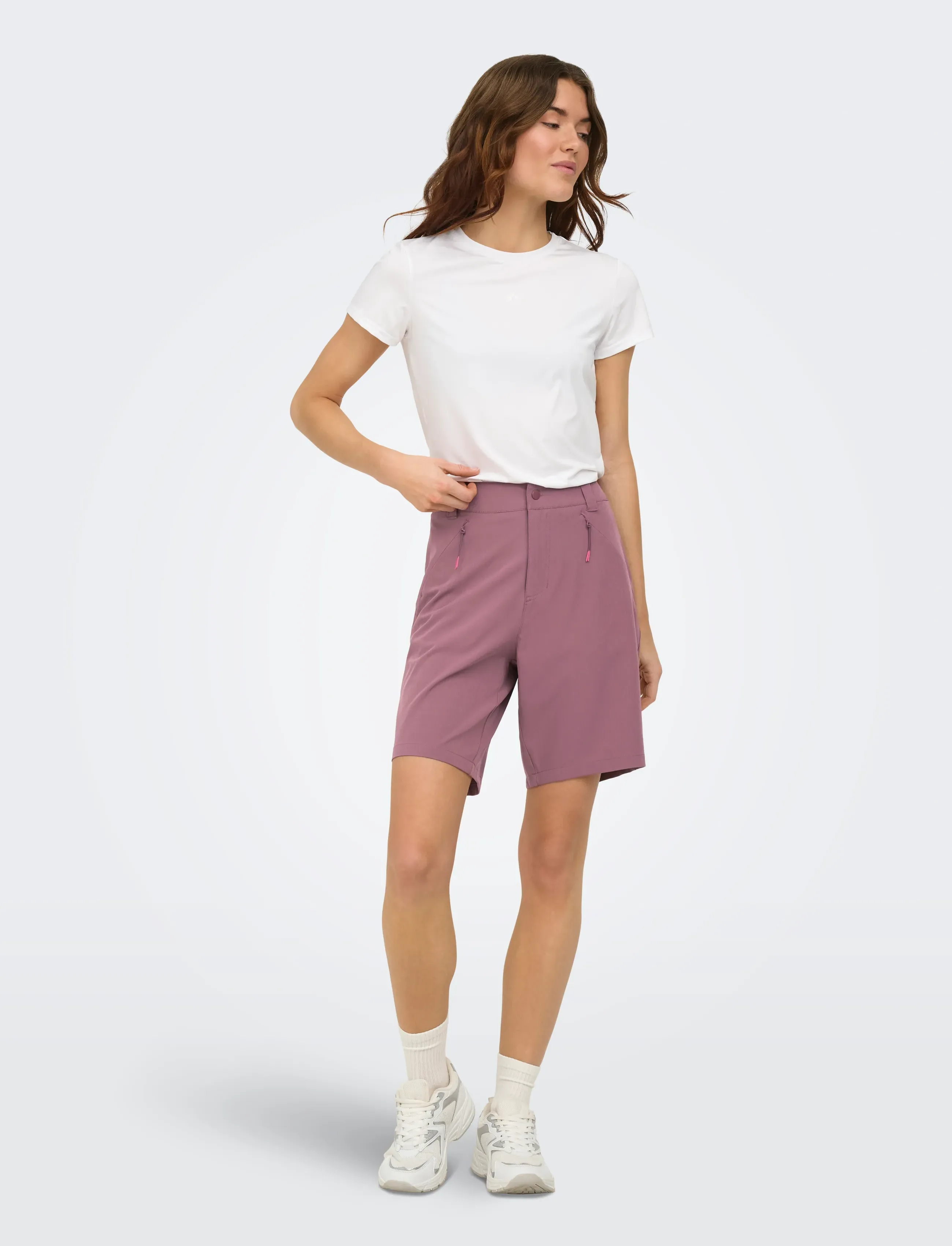 Only Play - ONPWALK HW WVN TRACK SHORTS - korte broek - rose brown - 4