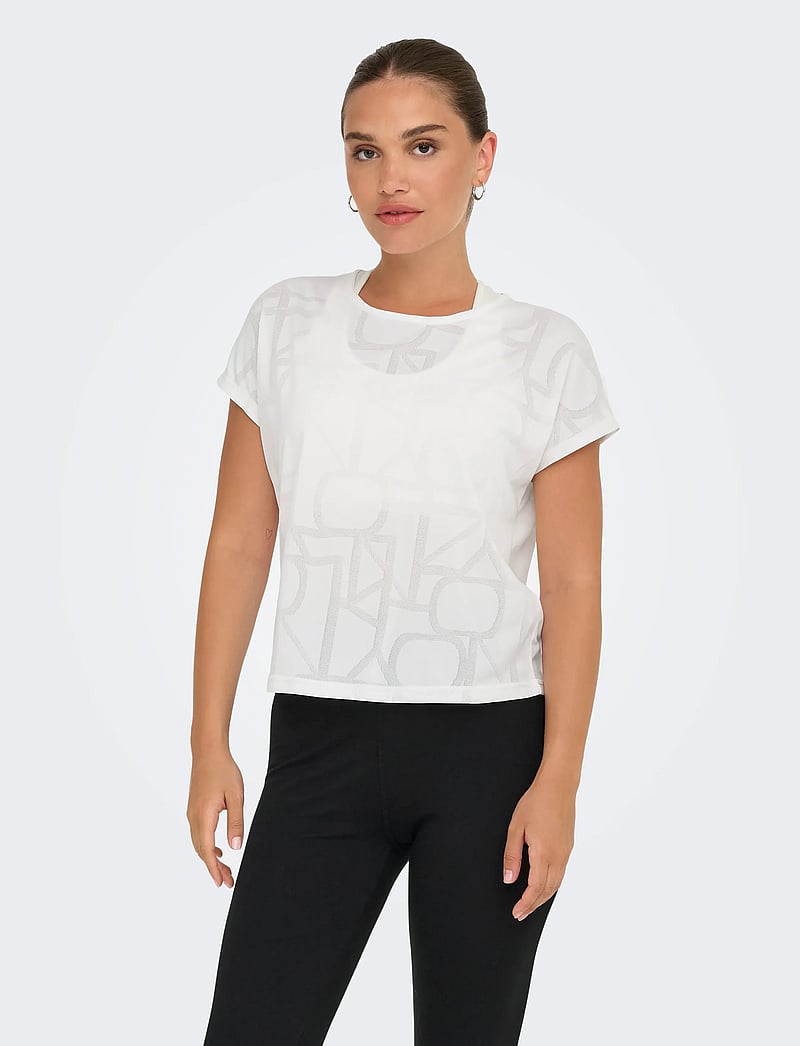 Only Play - ONPAUB-MERLIN ON SS BAT SHORT ND TEE - alussärgid ja t-särgid - cloud dancer - 0