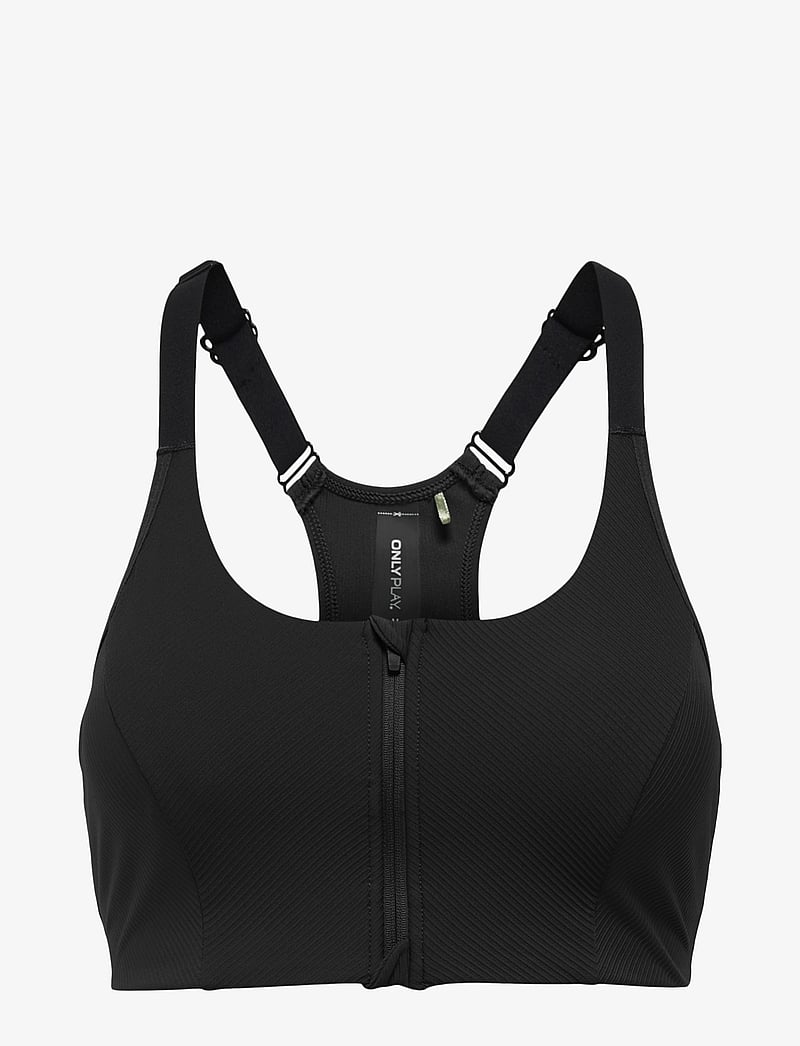 Only Play - ONPJANA-3 ZIP SPORTS BRA NOOS - sport-bhs - black - 1