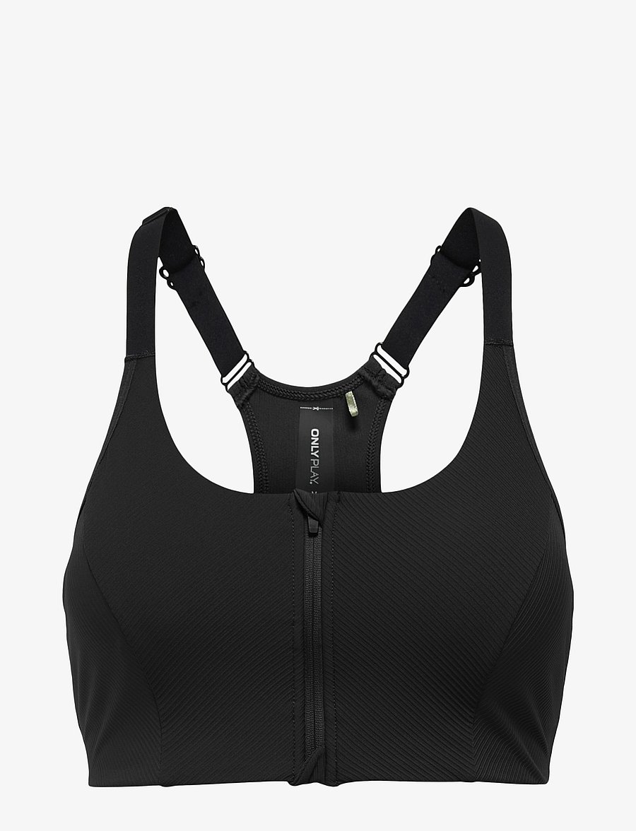 Only Play - ONPJANA-3 ZIP SPORTS BRA NOOS - sport-bhs - black - 1
