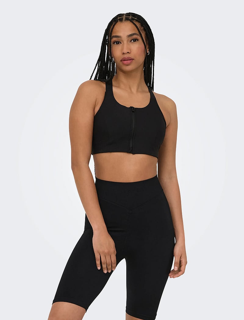 Only Play - ONPJANA-3 ZIP SPORTS BRA NOOS - sport-bhs - black - 0