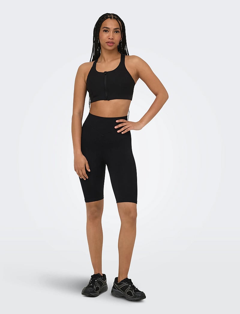 Only Play - ONPJANA-3 ZIP SPORTS BRA NOOS - sport bh's - black - 4