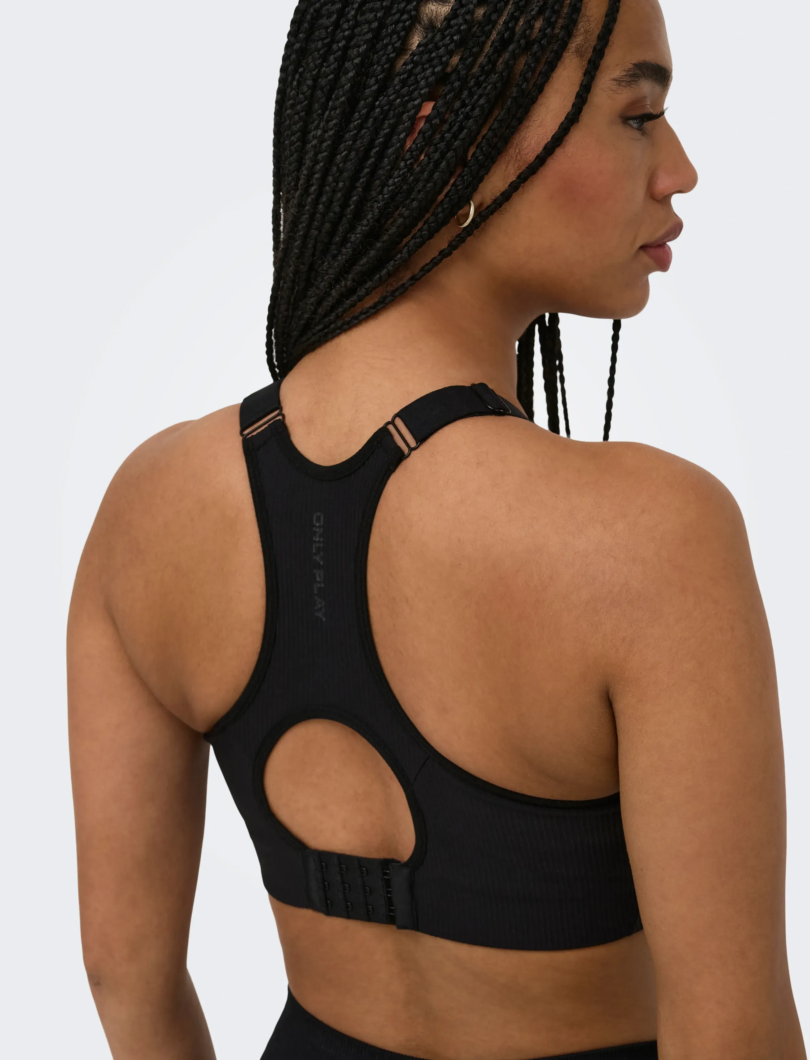 Only Play - ONPJANA-3 ZIP SPORTS BRA NOOS - sporta krūšturi - black - 5