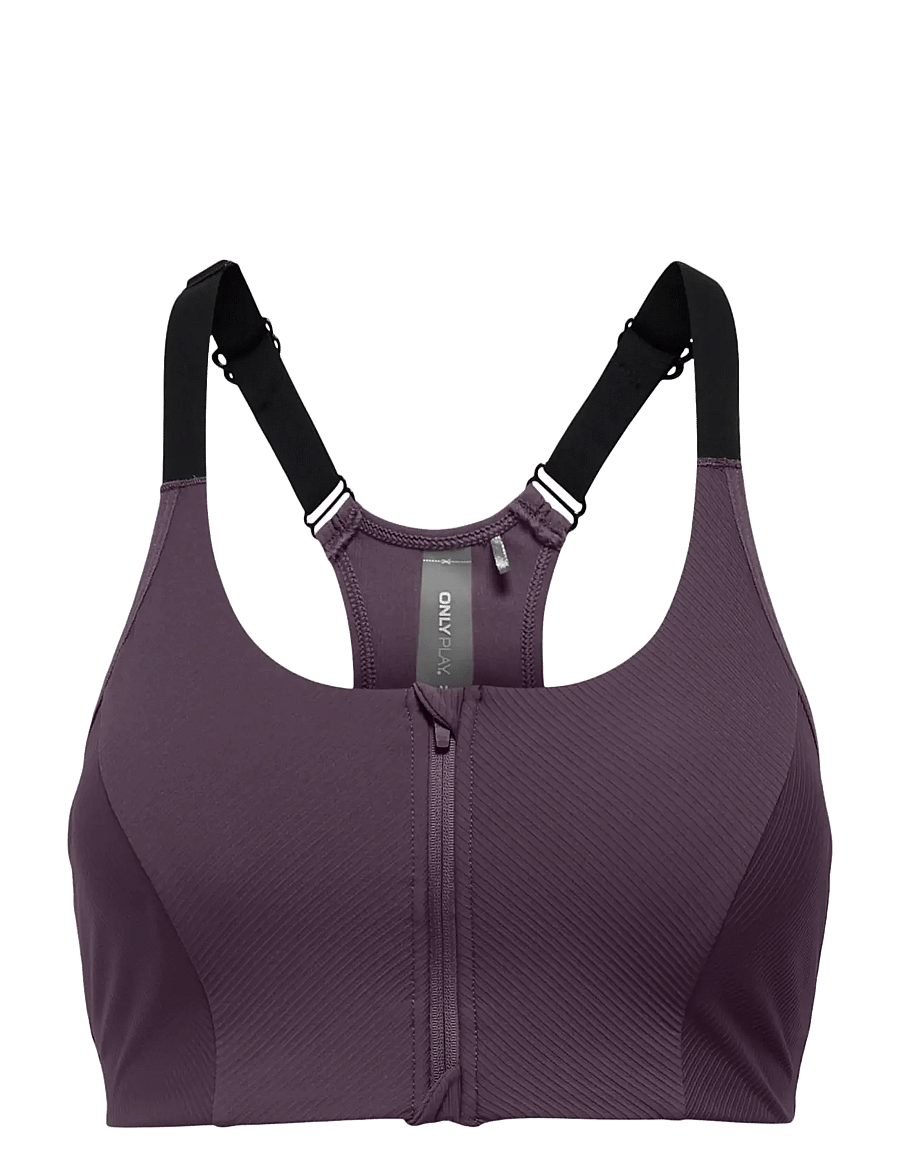 Only Play - ONPJANA-3 ZIP SPORTS BRA NOOS - sport-bhs - plum perfect - 0