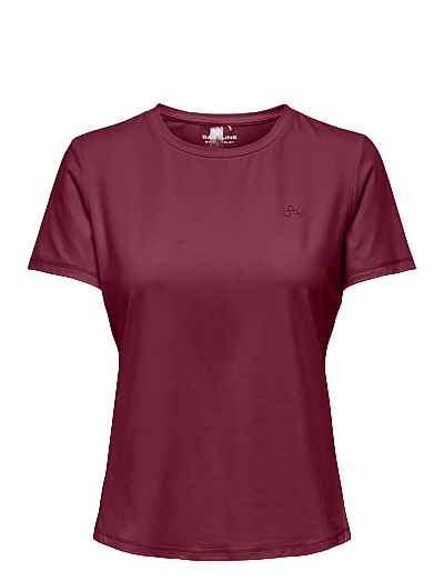 Only Play ONPFONT LIFE ON SS REG TEE - T-Shirts - RHODODENDRON / burgundy