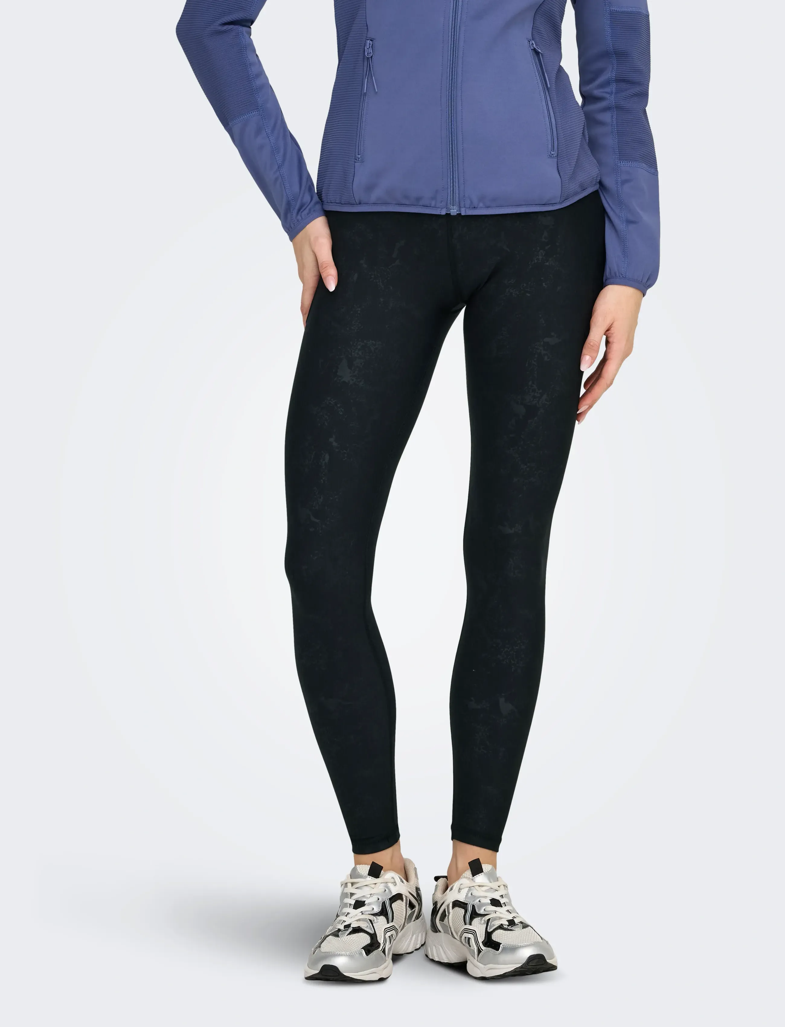 Only Play Onpjam-2-Save Hw Pck Aop Tights, Kvinder, Højtaljede All-Over Print Tights, Sort, Str: S