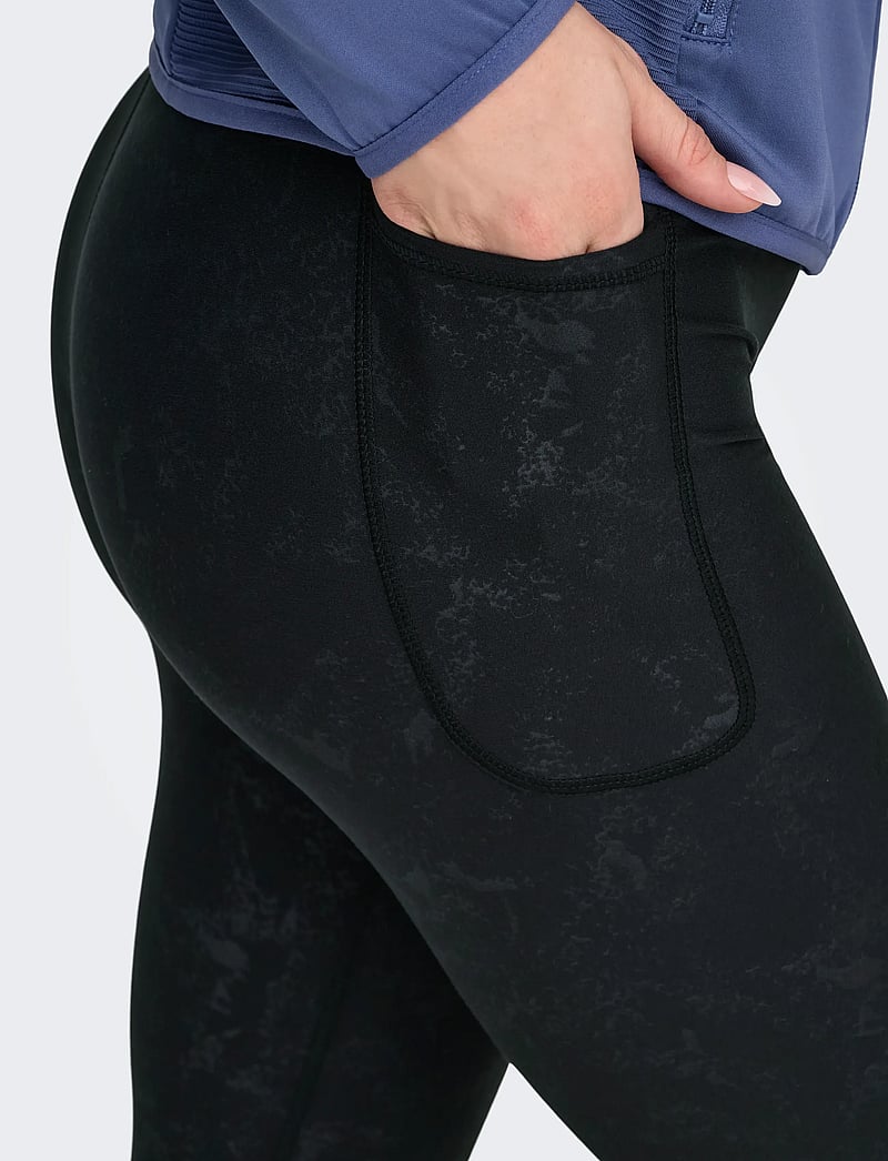 Only Play - ONPJAM-2-SAVE HW PCK AOP TIGHTS - 7/8 længde - black - 4