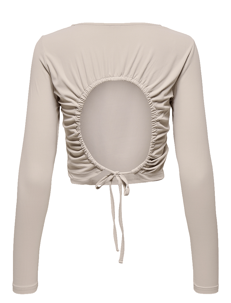 Only Play - ONPHOMIE ON LS CROPPED RIB TEE - alussärgid ja t-särgid - nacreous cloud - 1