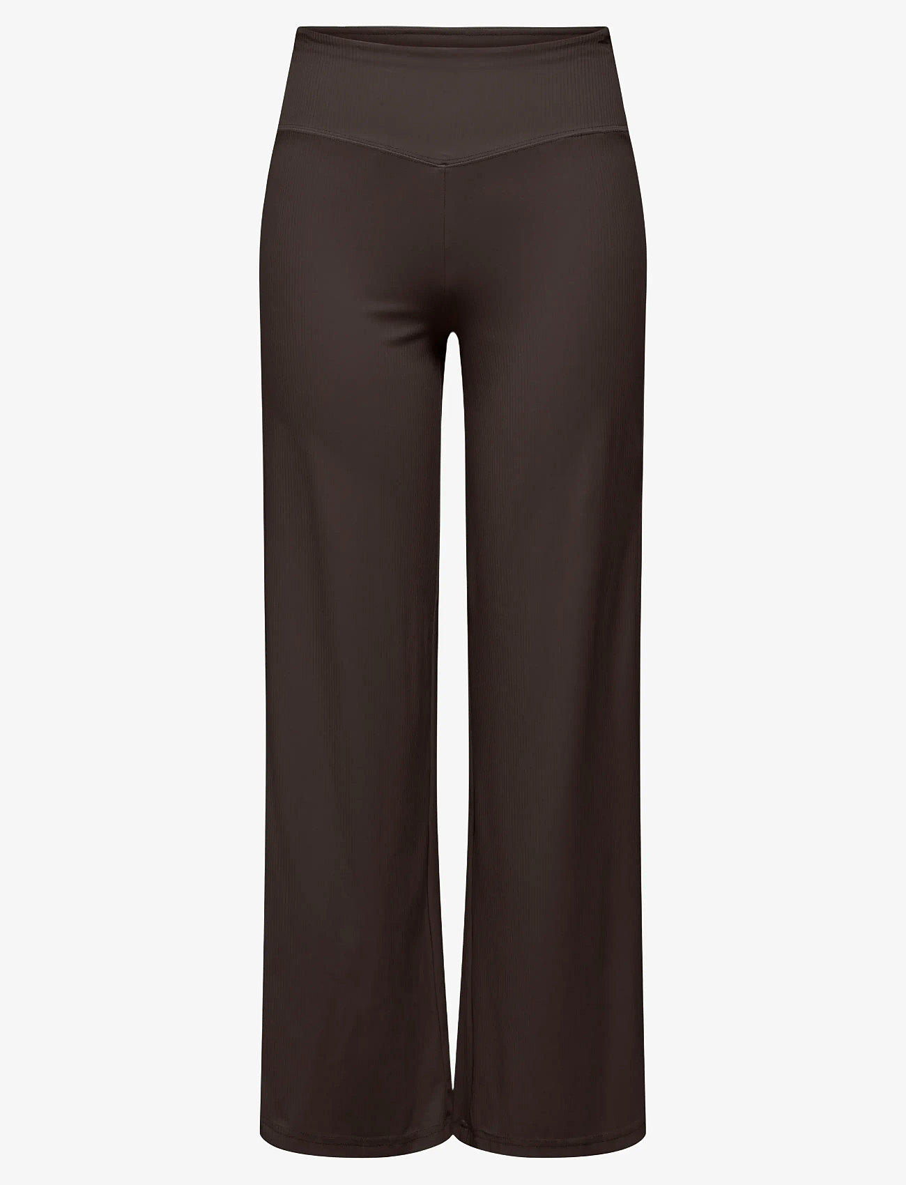 Only Play - ONPHOMIE HW WIDE RIB PNT - träningsbyxor - chocolate torte - 0