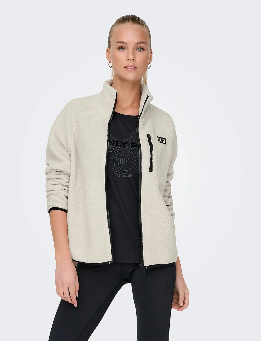 Only Play - ONPMON HN FZIP TEDDY JCK - Överdelar - pumice stone - 0