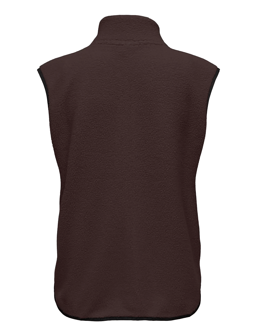 Only Play - ONPMON HN FZIP TEDDY WAISTCOAT - overtøj - chocolate torte - 1
