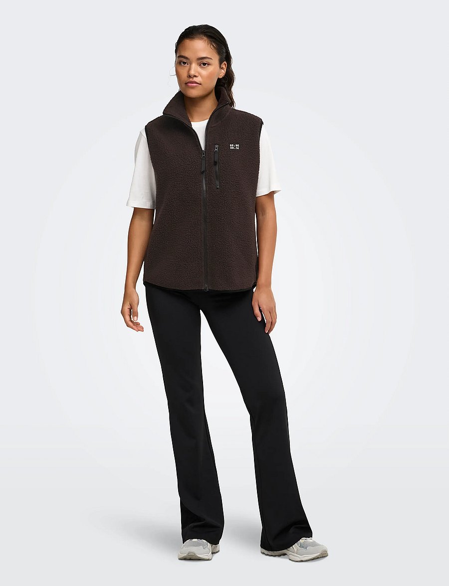 Only Play - ONPMON HN FZIP TEDDY WAISTCOAT - ytterkläder - chocolate torte - 4