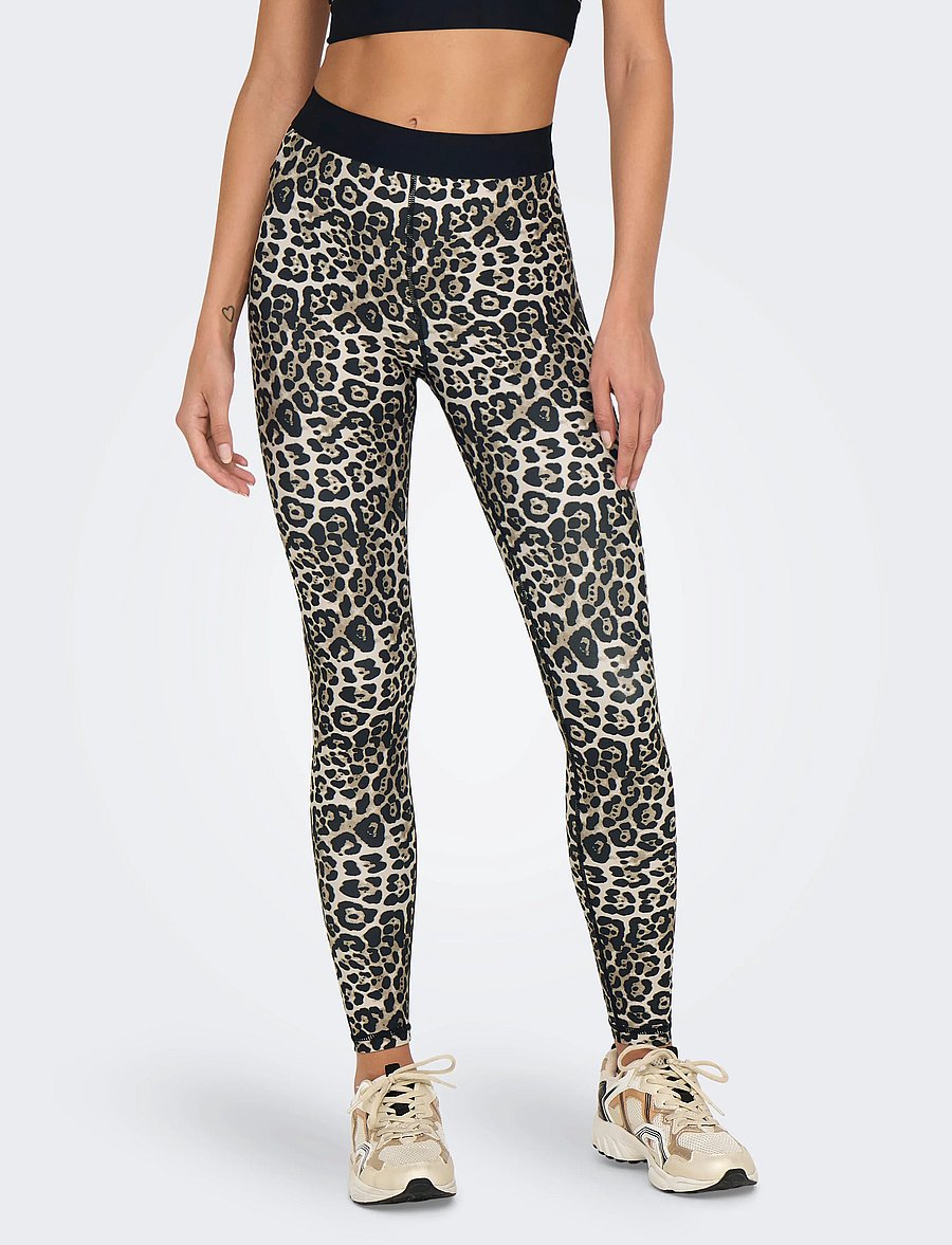 Only Play - ONPGIL-2-LEO HW AOP TRAIN TIGHTS - treenitrikoot - black - 0