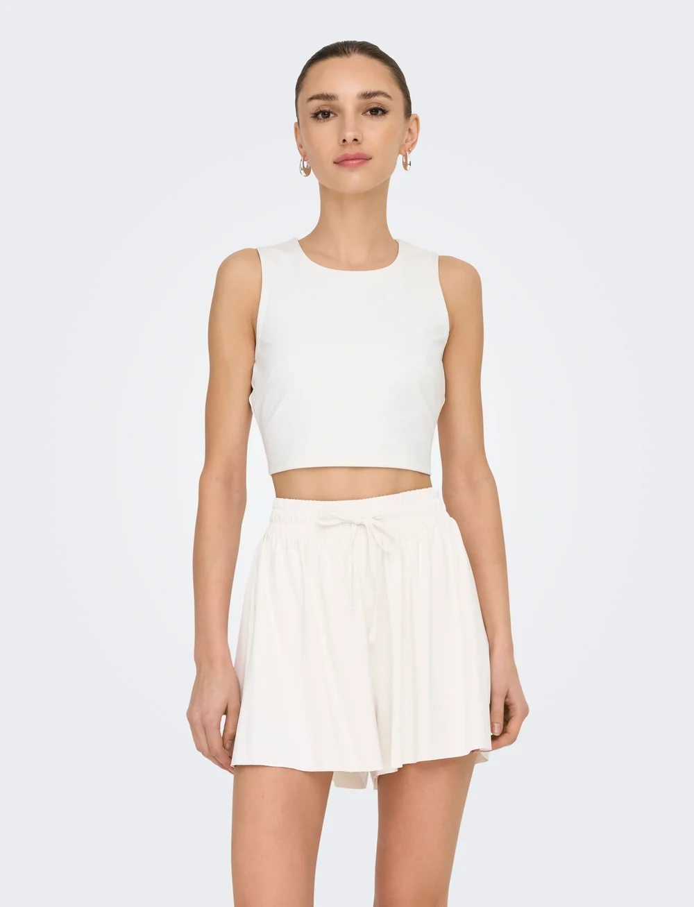 Only Play - ONPSOLO ON SL CROP TOP - Õlapaeltega pluusid - cloud dancer - 0