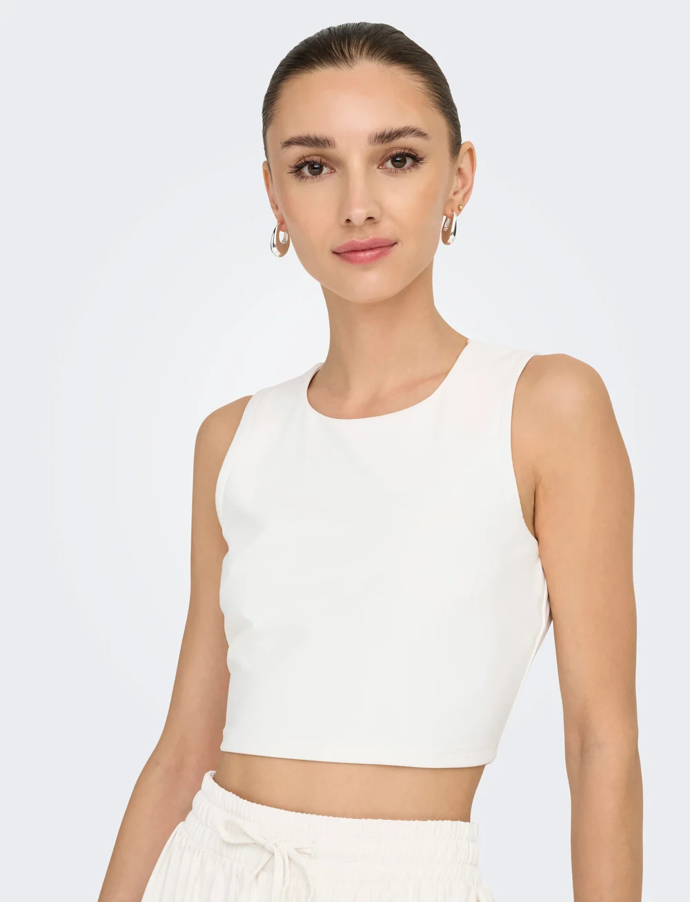 Only Play - ONPSOLO ON SL CROP TOP - Õlapaeltega pluusid - cloud dancer - 5