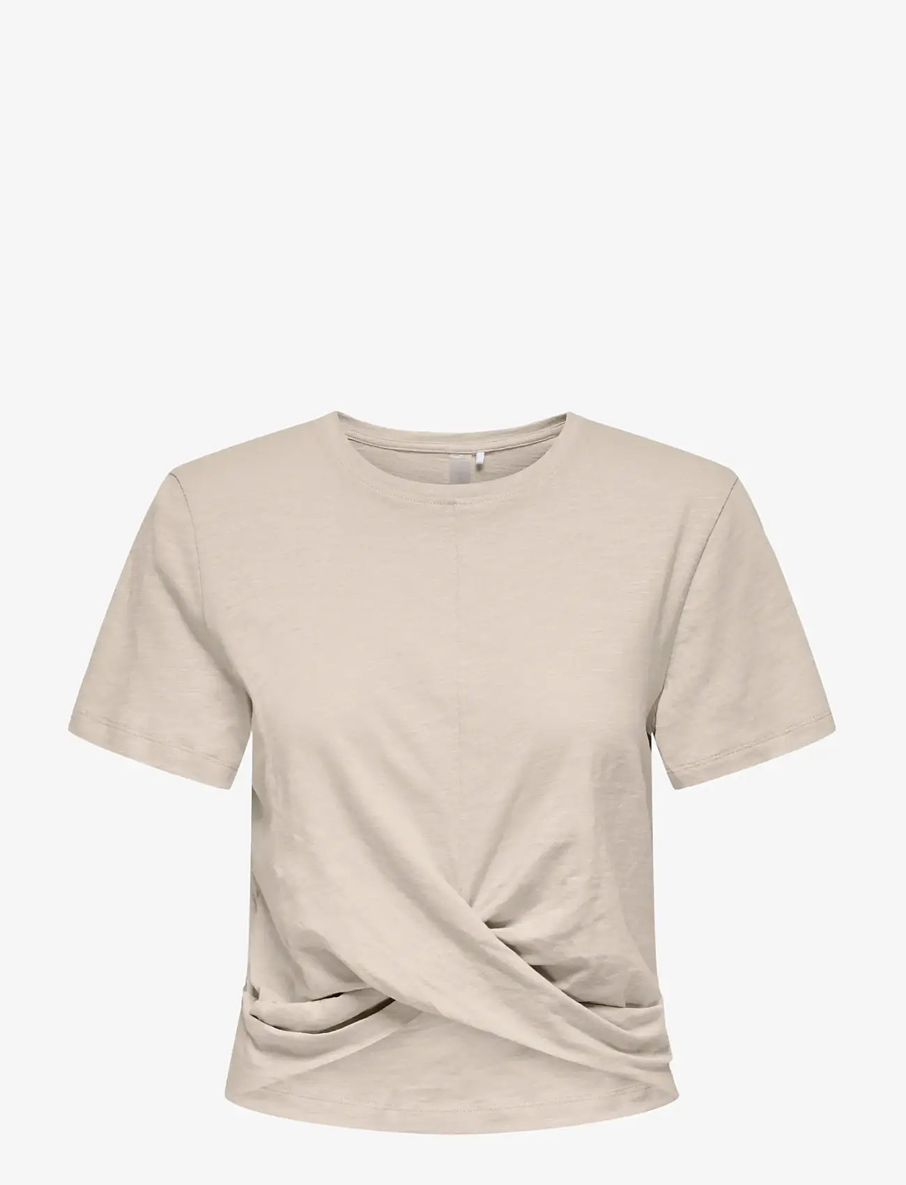 Only Play - ONPCUTE ON SS CROP KNOT JRS TOP - t-särgid - pumice stone - 1