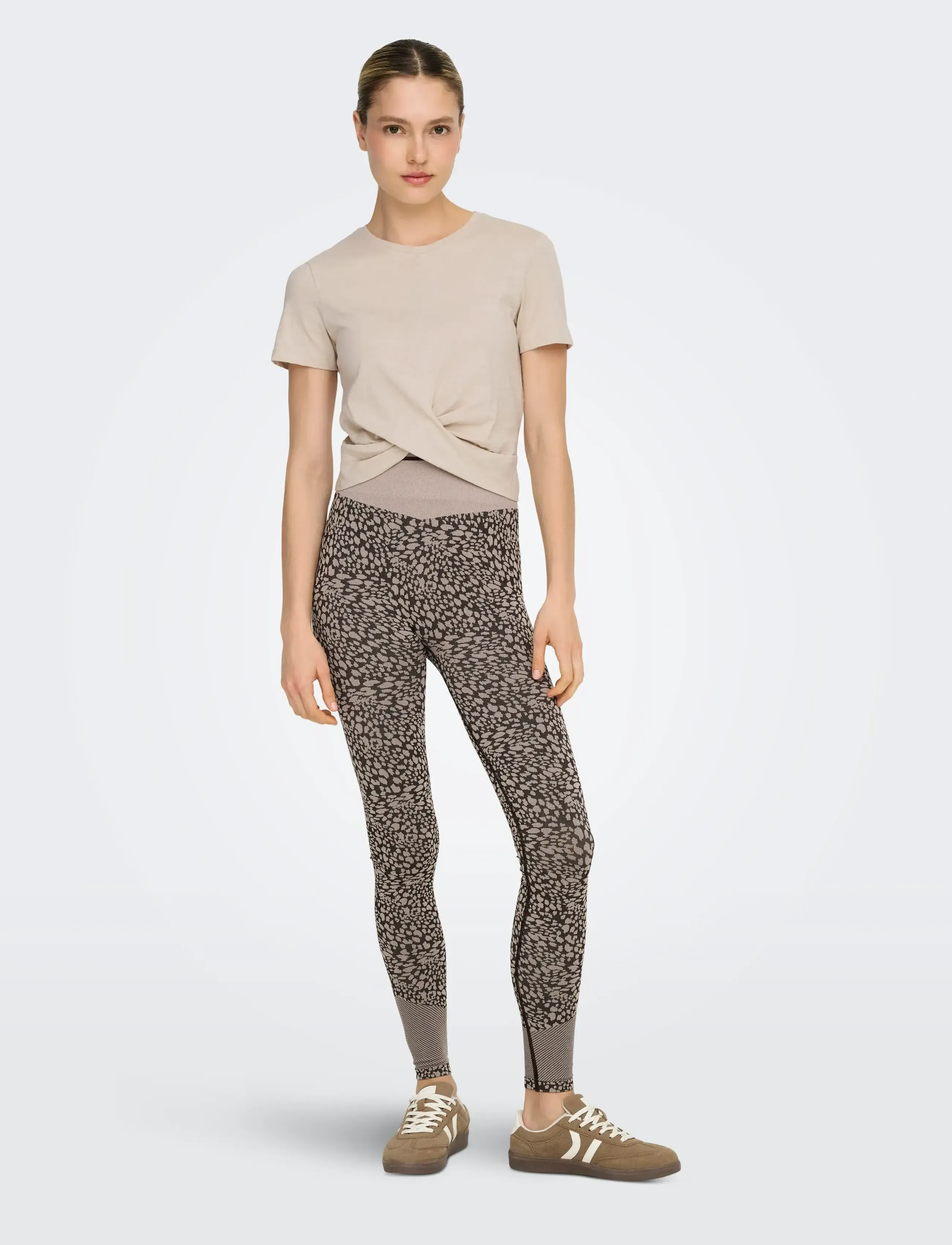 Only Play - ONPCUTE ON SS CROP KNOT JRS TOP - crop-tops - pumice stone - 4