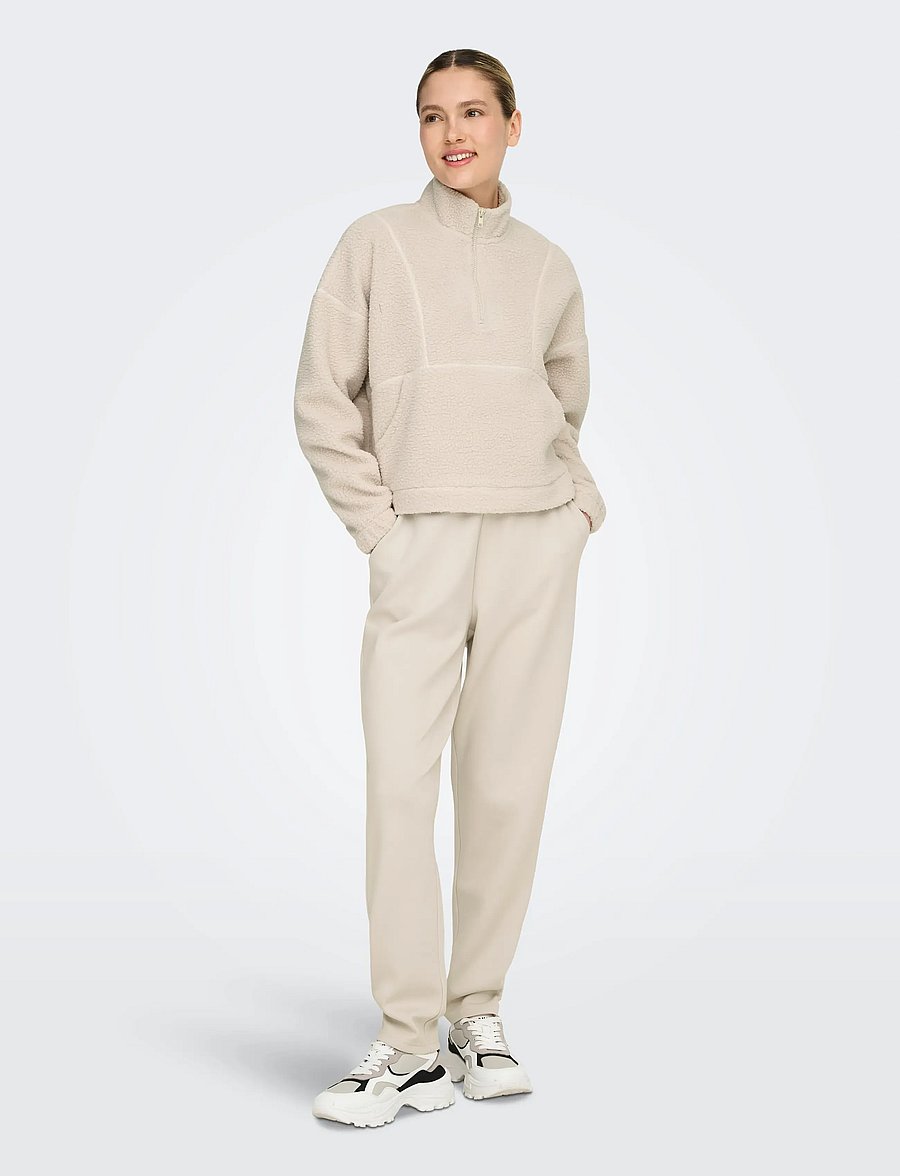 Only Play - ONPMON HN HZ PULLOVER TEDDY SWT - pumice stone - 4