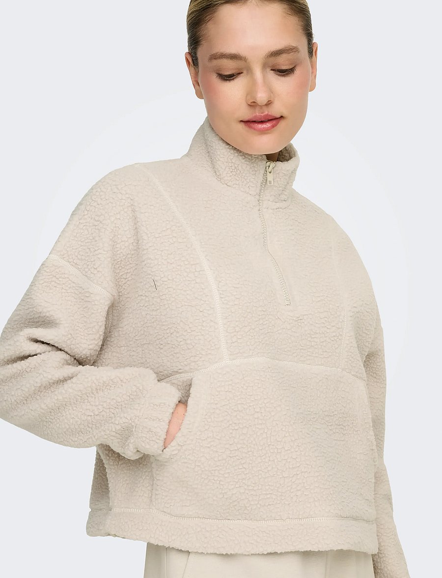 Only Play - ONPMON HN HZ PULLOVER TEDDY SWT - pumice stone - 5