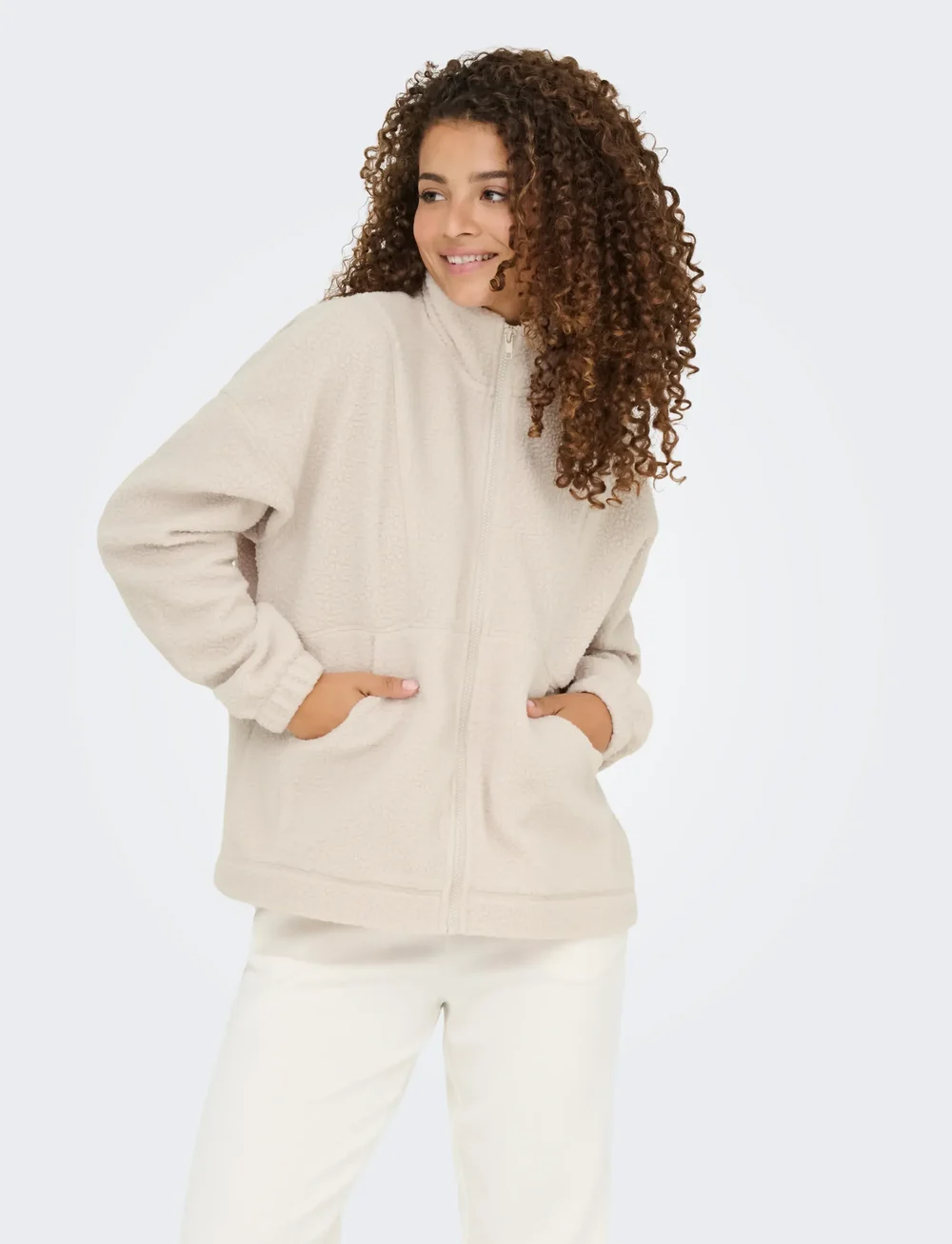 Only Play - ONPMON HN FZ TEDDY SWT - fleece & midlayer - pumice stone - 0