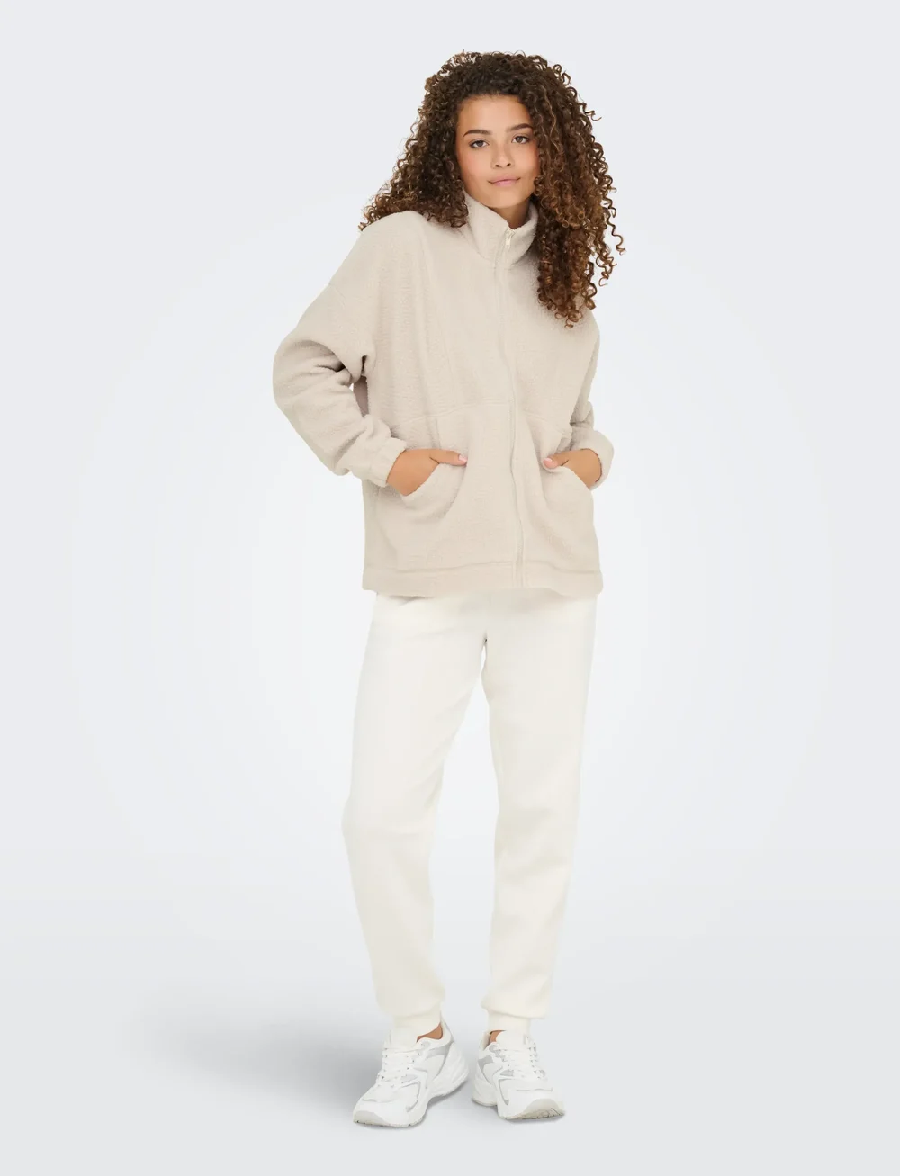 Only Play - ONPMON HN FZ TEDDY SWT - fleece & midlayer - pumice stone - 4