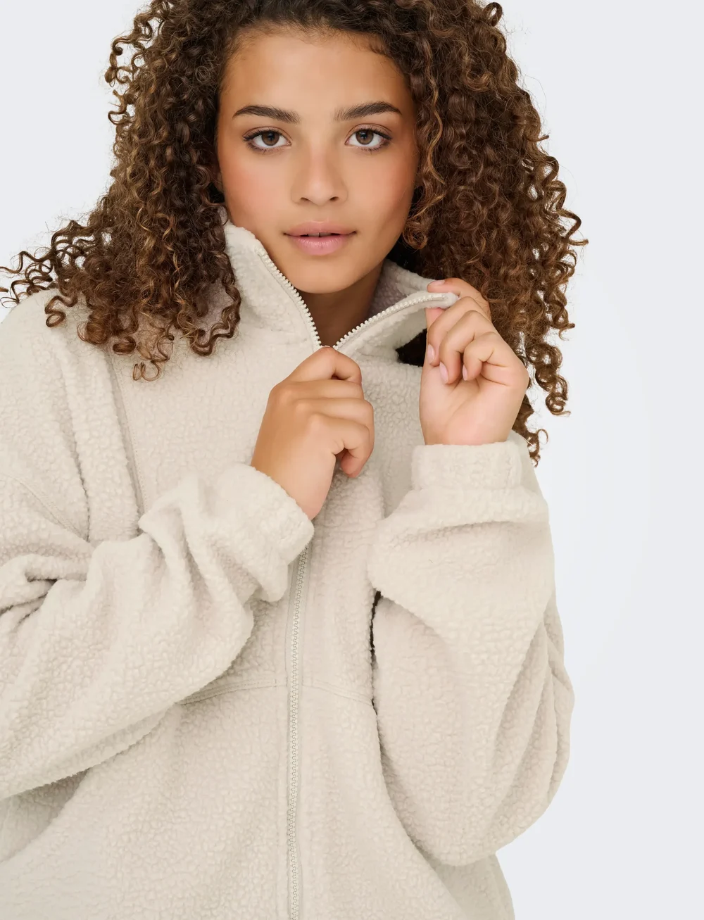 Only Play - ONPMON HN FZ TEDDY SWT - fleece & midlayer - pumice stone - 5