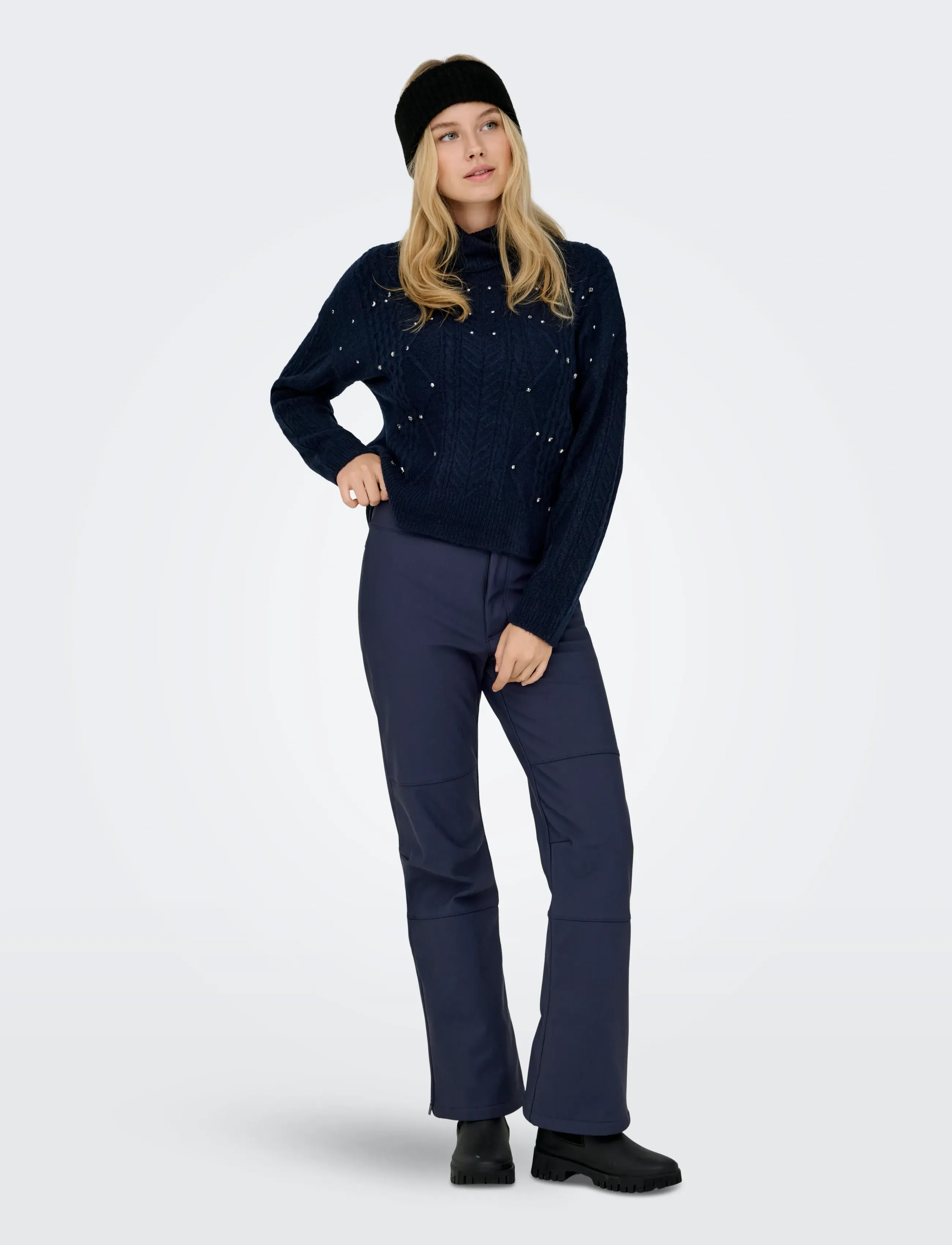 Only Play Onppower Stretch Softshell Ski Pant, XS, Navy, Sport Overtøj > Sport Ski Pants, Dame
