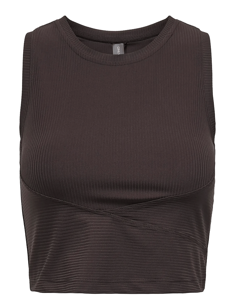 Only Play - ONPHOMIE SL CROP RIB TOP - tanktops - chocolate torte - 0