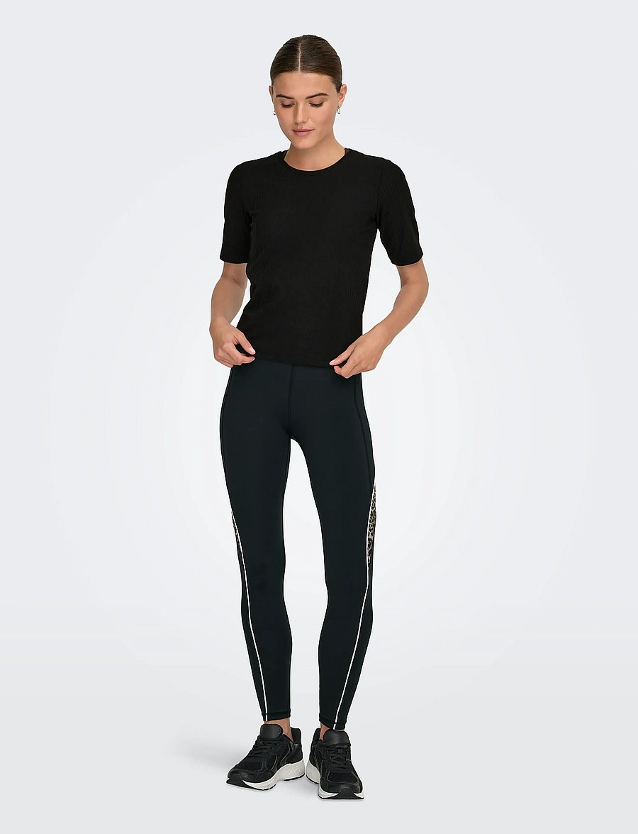 Only Play - ONPSEREN ON 2/4 REG RIB TEE NOOS - alussärgid ja t-särgid - black - 4