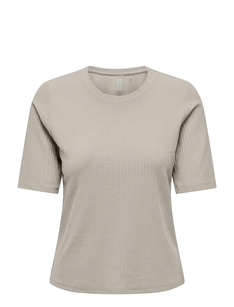 Only Play - ONPSEREN ON 2/4 REG RIB TEE NOOS - t-shirts - pumice stone - 0