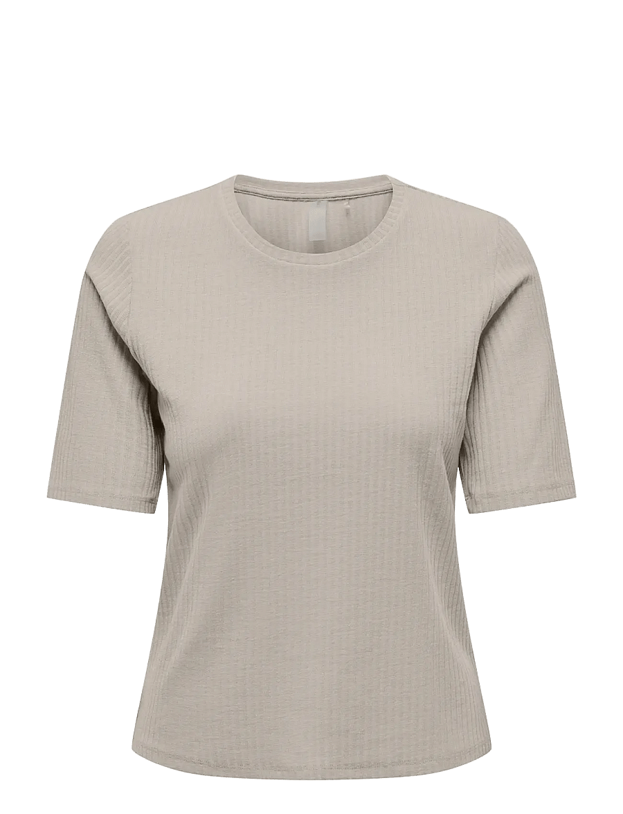 Only Play - ONPSEREN ON 2/4 REG RIB TEE NOOS - t-shirts - pumice stone - 0