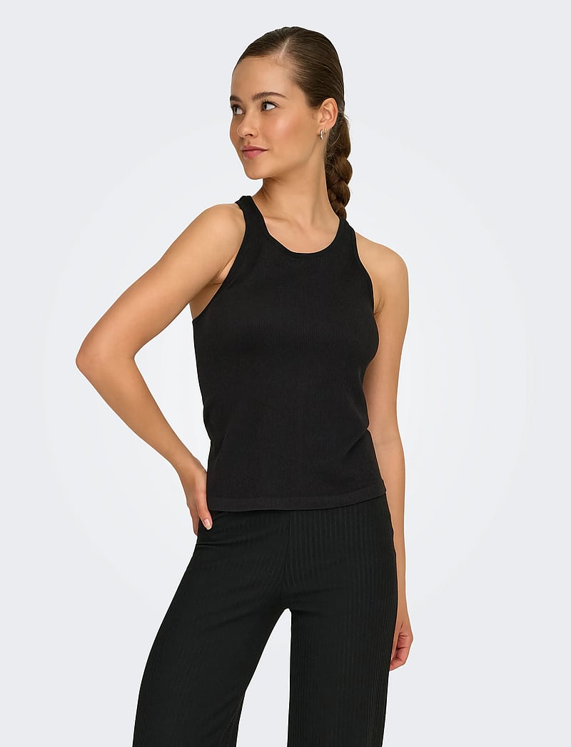 Only Play - ONPJAIA LIFE ON RACERBACK SEAM TOP - toppar & t-shirts - black - 0