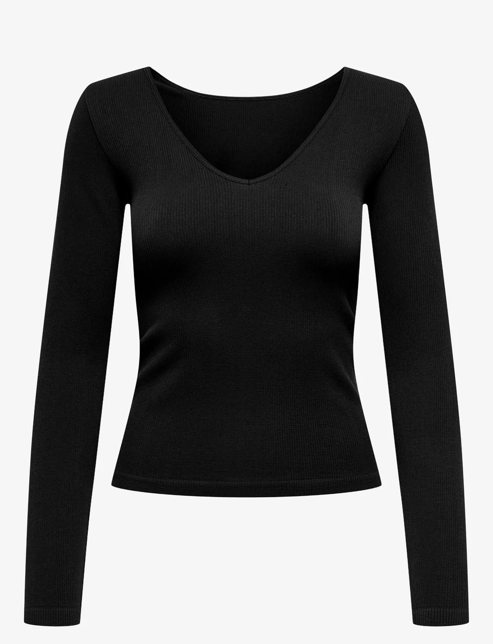 Only Play - ONPJAIA LIFE VN LS 2-WAY SHORT SEAM TOP - alussärgid ja t-särgid - black - 0