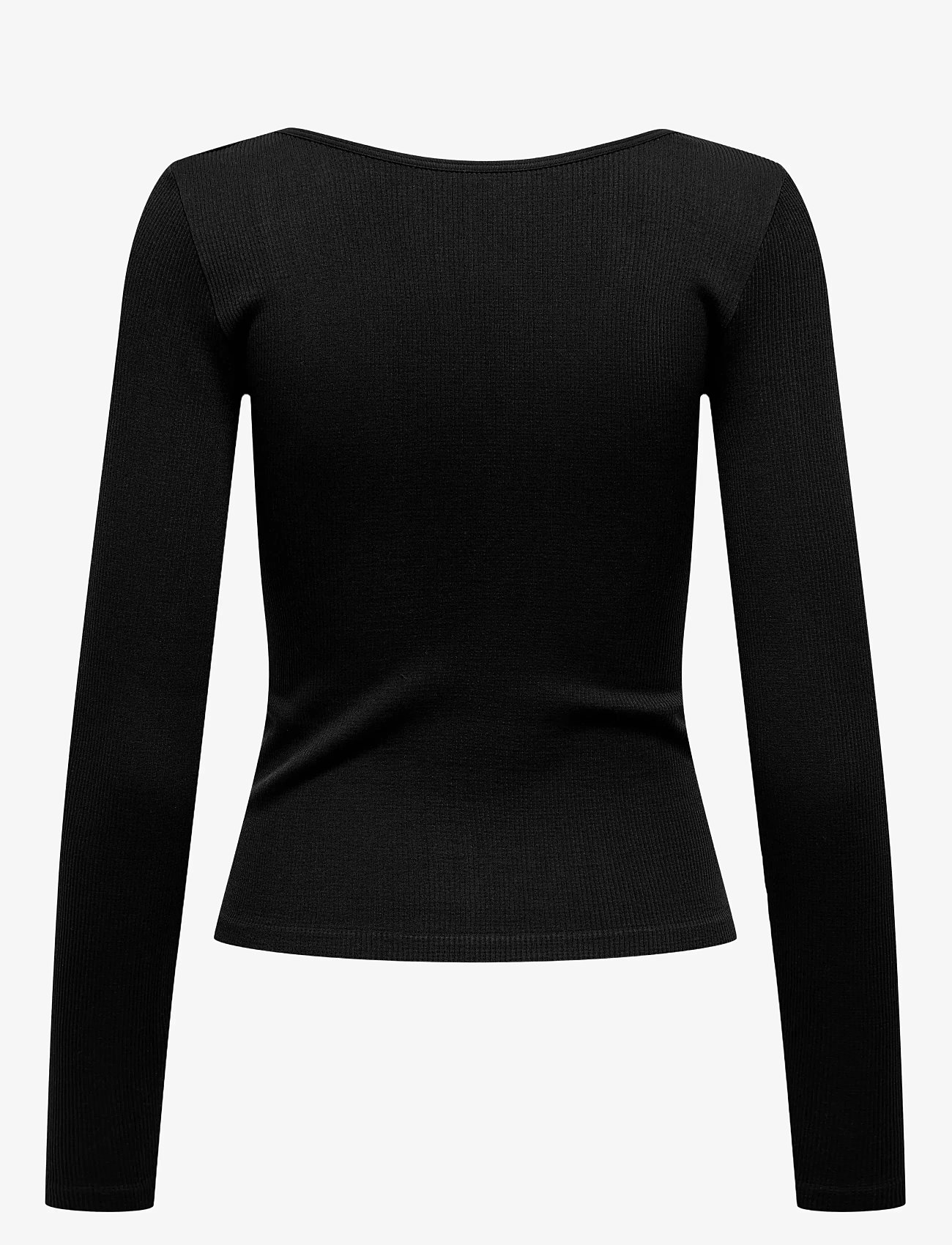 Only Play - ONPJAIA LIFE VN LS 2-WAY SHORT SEAM TOP - alussärgid ja t-särgid - black - 1