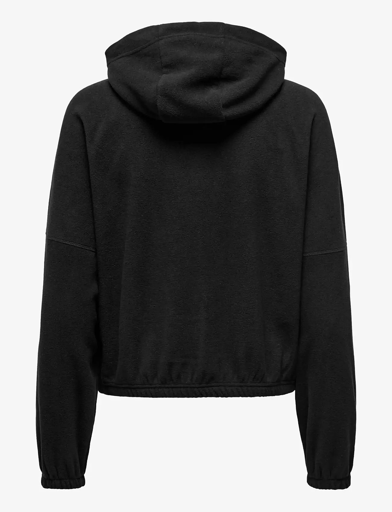 Only Play - ONPFLEE HOOD FZ LS SHORT FLEECE TOP - huvtröjor - black - 2