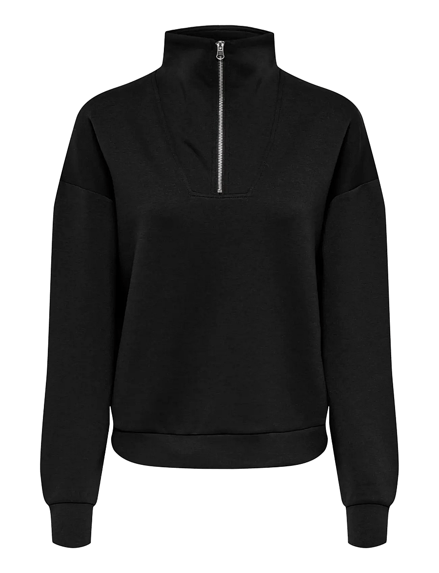 Only Play - ONPLOUNGE HN LS HZ DS SWT NOOS - sweatshirts - black - 1