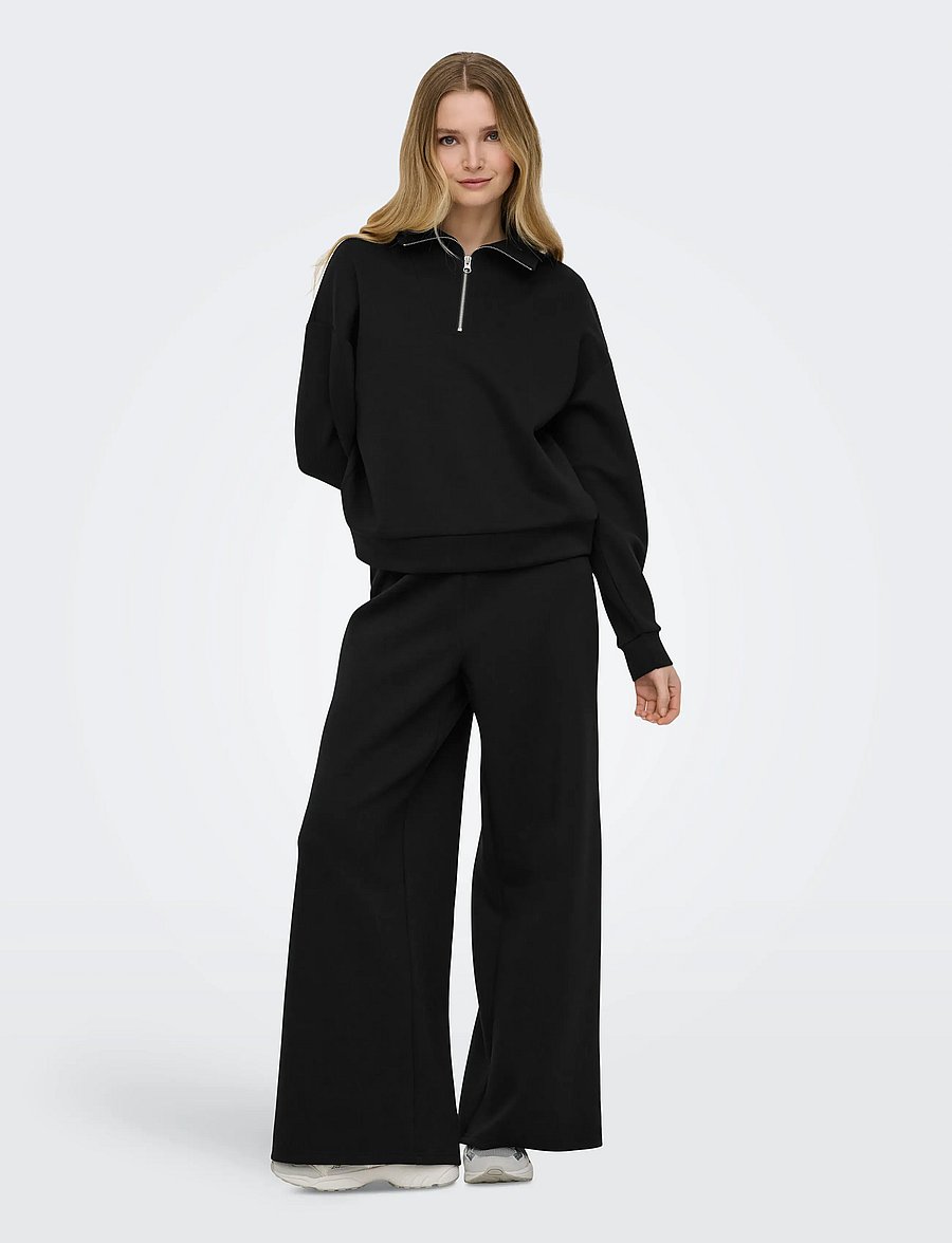Only Play - ONPLOUNGE HN LS HZ DS SWT NOOS - sweatshirts - black - 4
