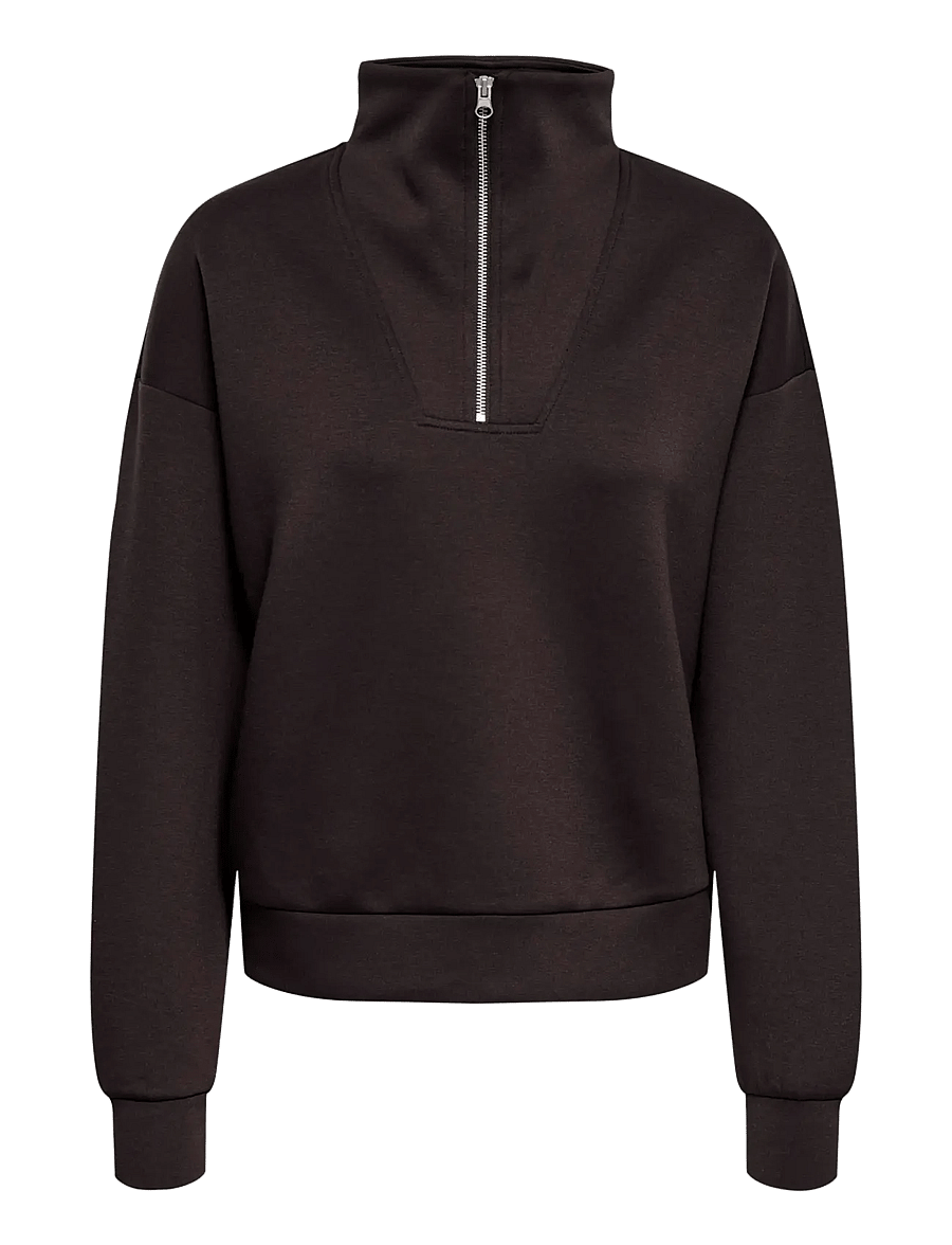Only Play - ONPLOUNGE HN LS HZ DS SWT NOOS - sweatshirts - chocolate torte - 1
