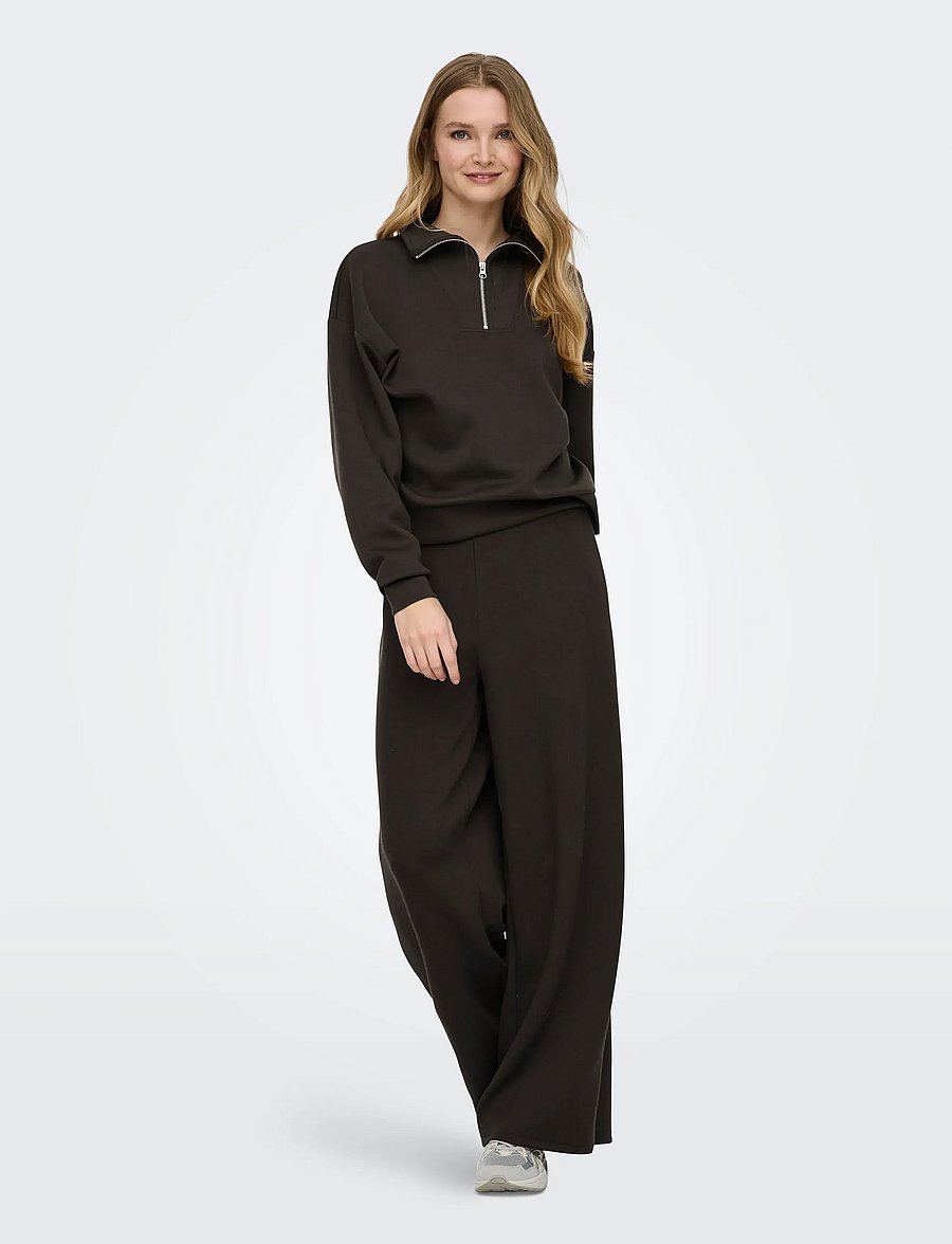 Only Play - ONPLOUNGE HN LS HZ DS SWT NOOS - sweatshirts - chocolate torte - 4