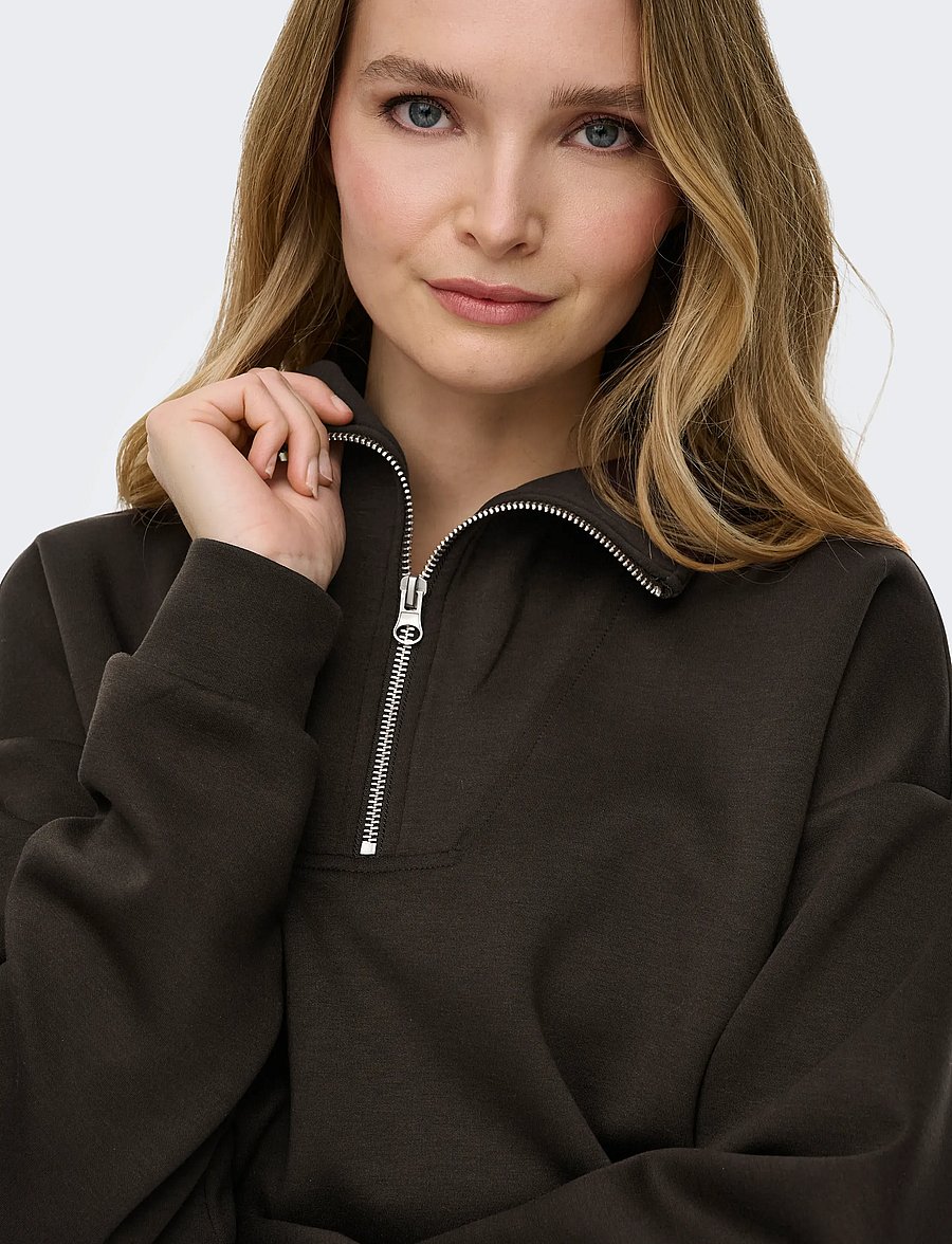 Only Play - ONPLOUNGE HN LS HZ DS SWT NOOS - sweatshirts - chocolate torte - 5