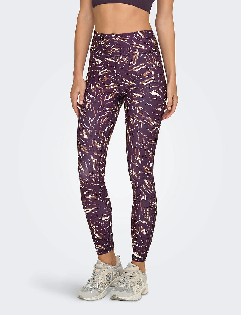 Only Play - ONPJAM-2-JEA HW AOP PCK TIGHTS - træningstights - plum perfect - 0