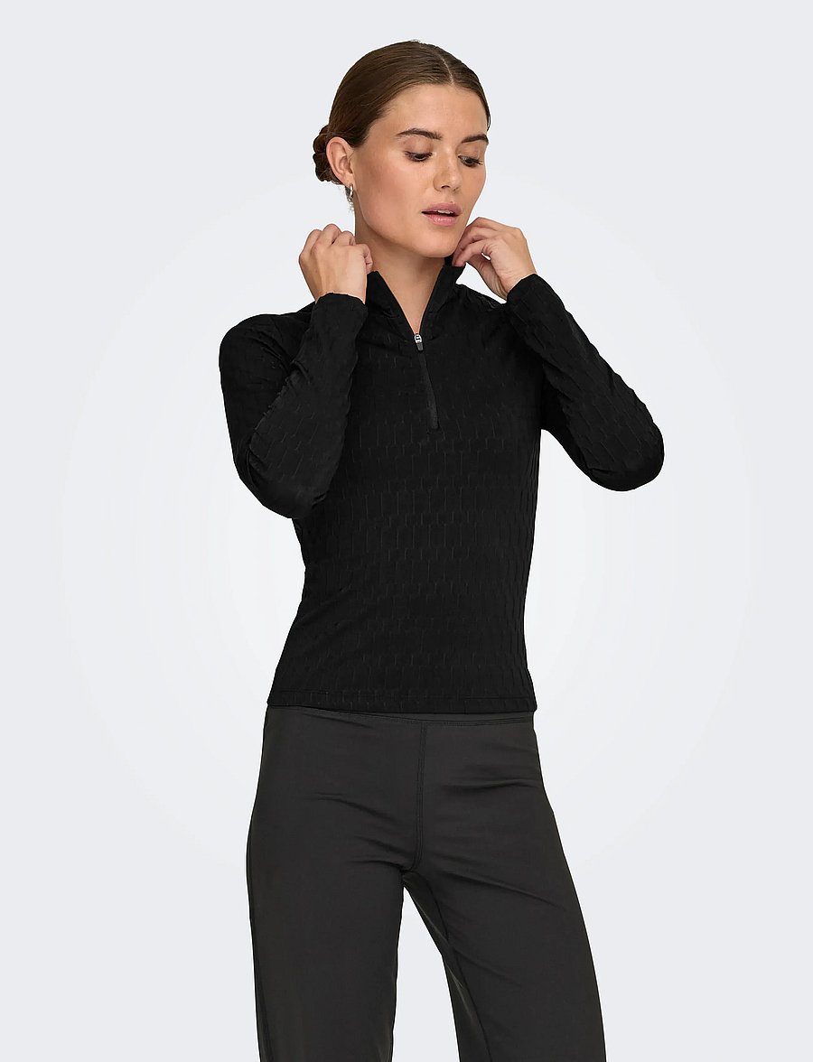 Only Play - ONPFRIDA HN HZ LS SHORT TOP - alussärgid ja t-särgid - black - 0